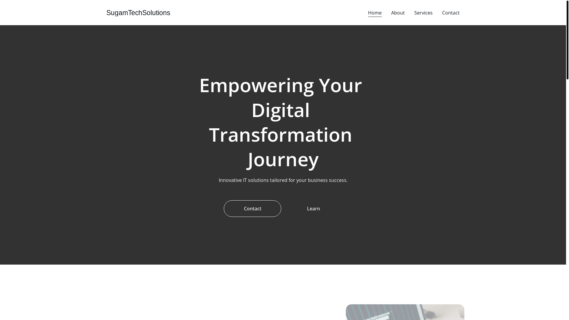 website screenshot of https://sugamtechsolutions.com/