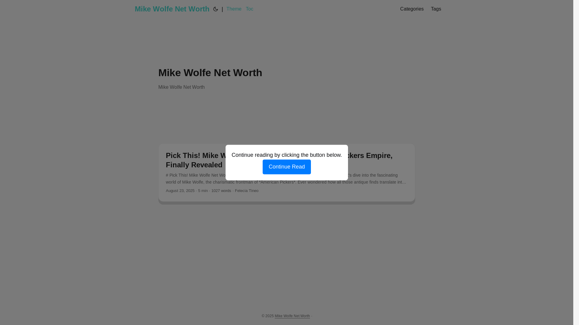 website screenshot of https://mike-wolfe-net-worth.pages.dev/