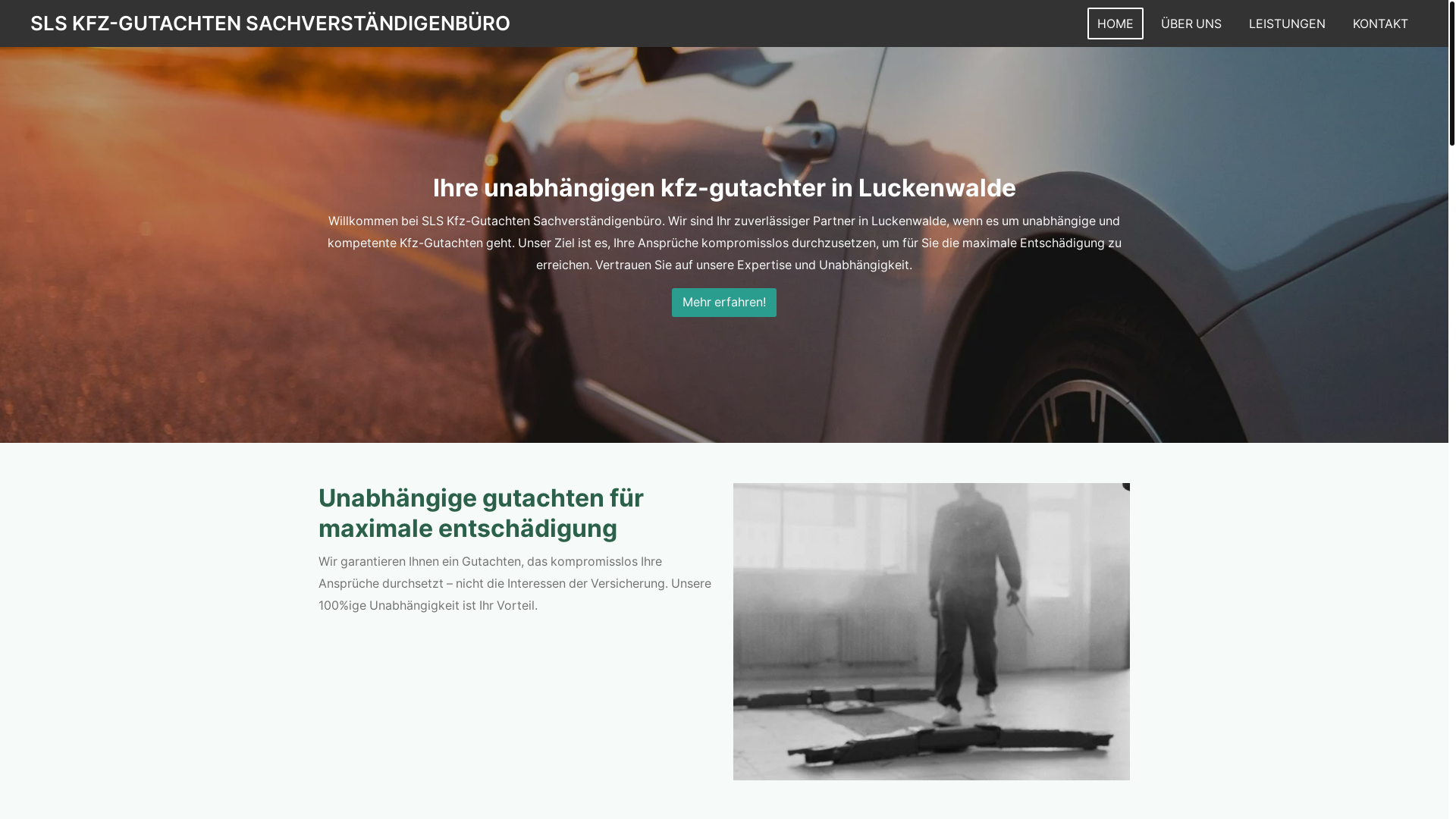 website screenshot of https://slskfz-gutachten.eu/