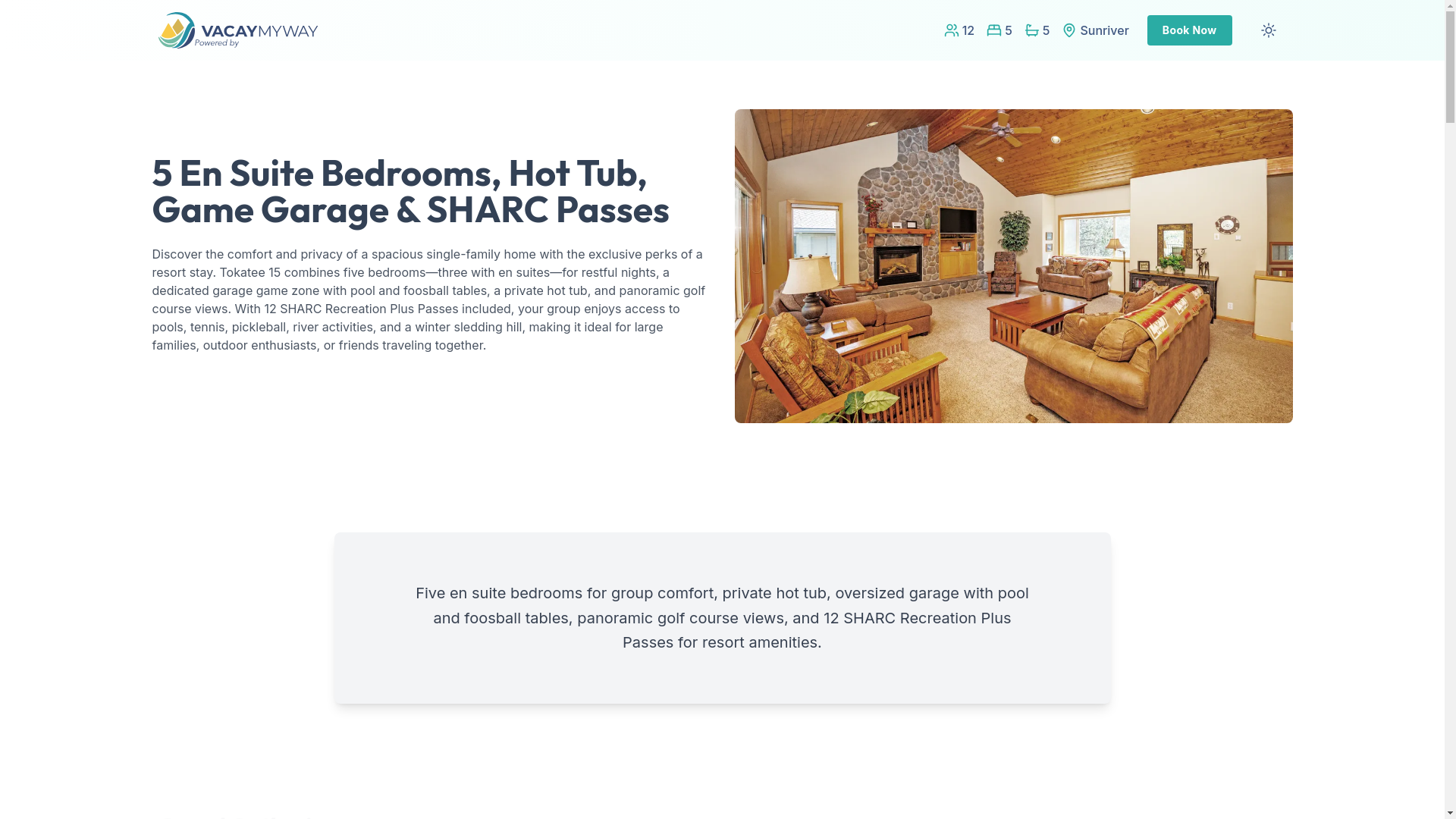 website screenshot of https://fundeschutes.vacations/