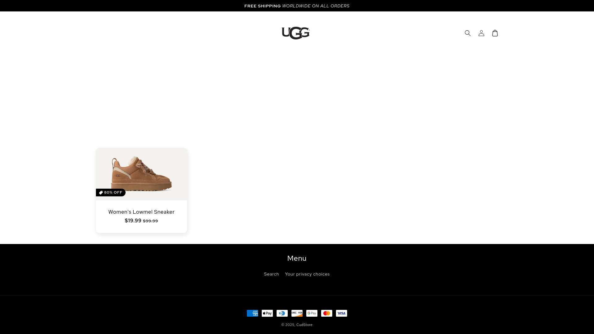 website screenshot of https://cudstore.store/