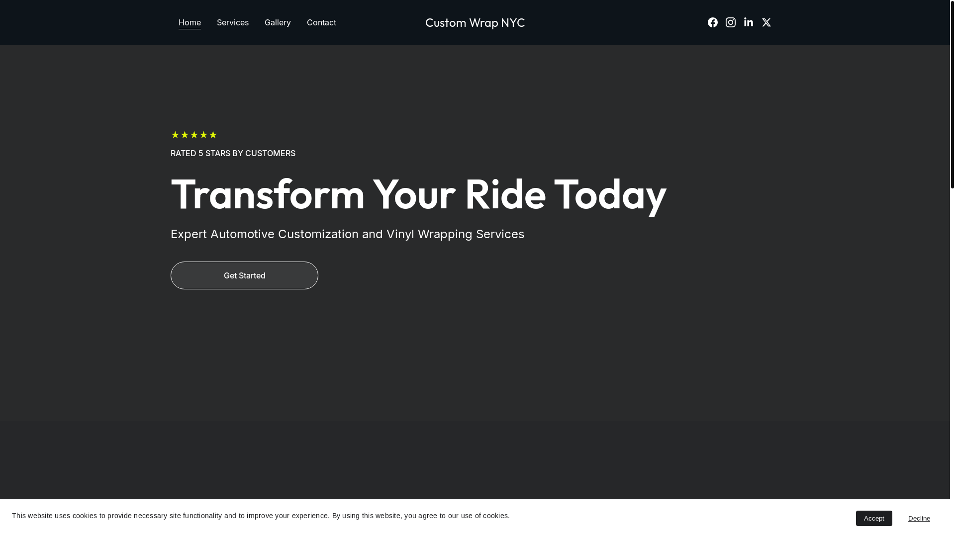 website screenshot of https://customwrapnyc.shop/