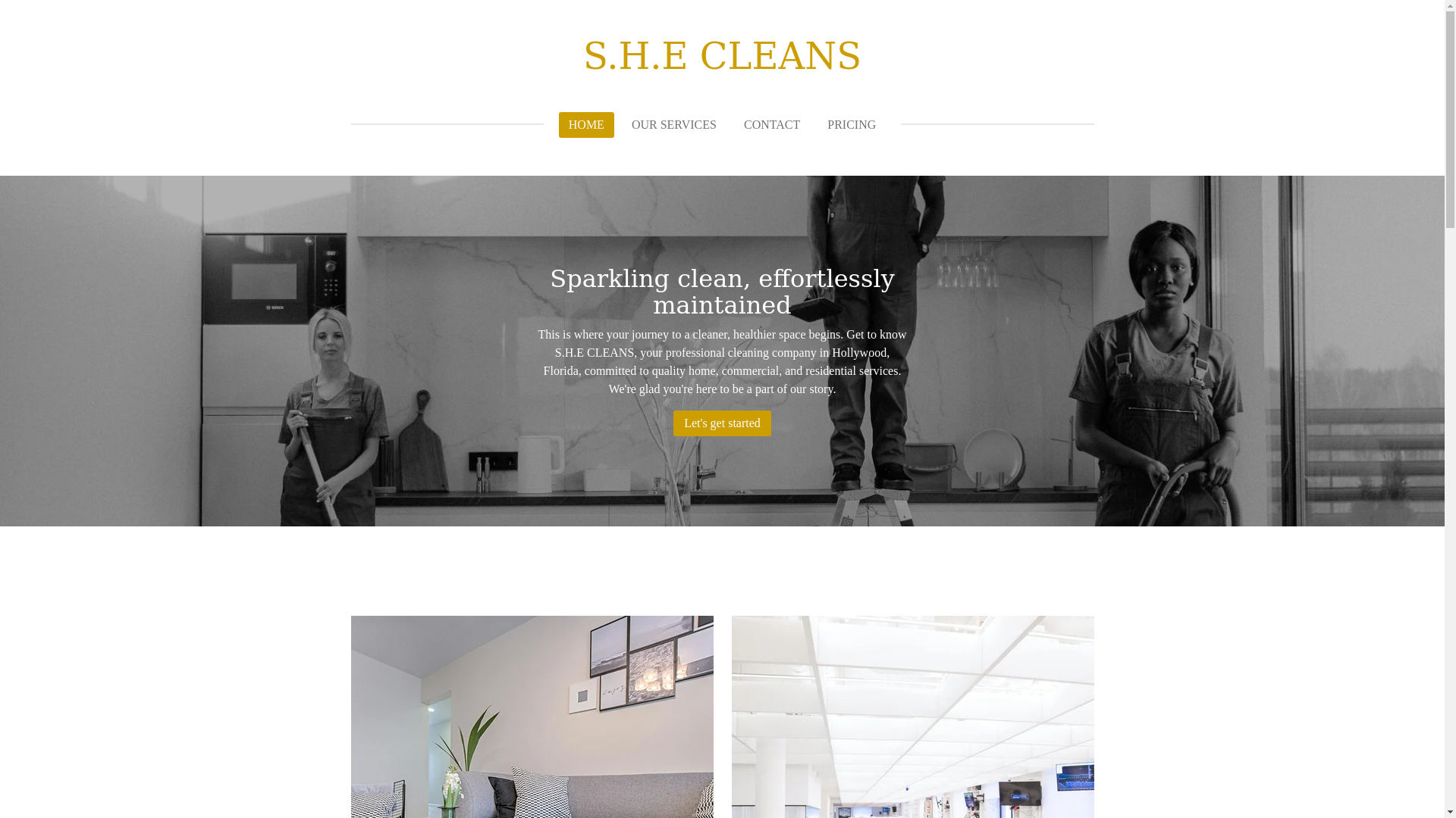 website screenshot of https://s-h-e-cleans.com/