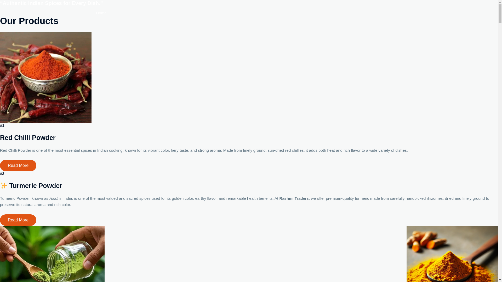 website screenshot of https://rashmitraders.in/