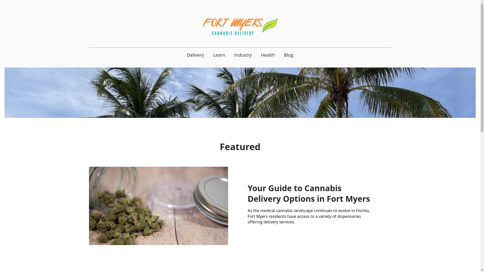 website screenshot of https://ftmyerscannabisdelivery-com.pages.dev/