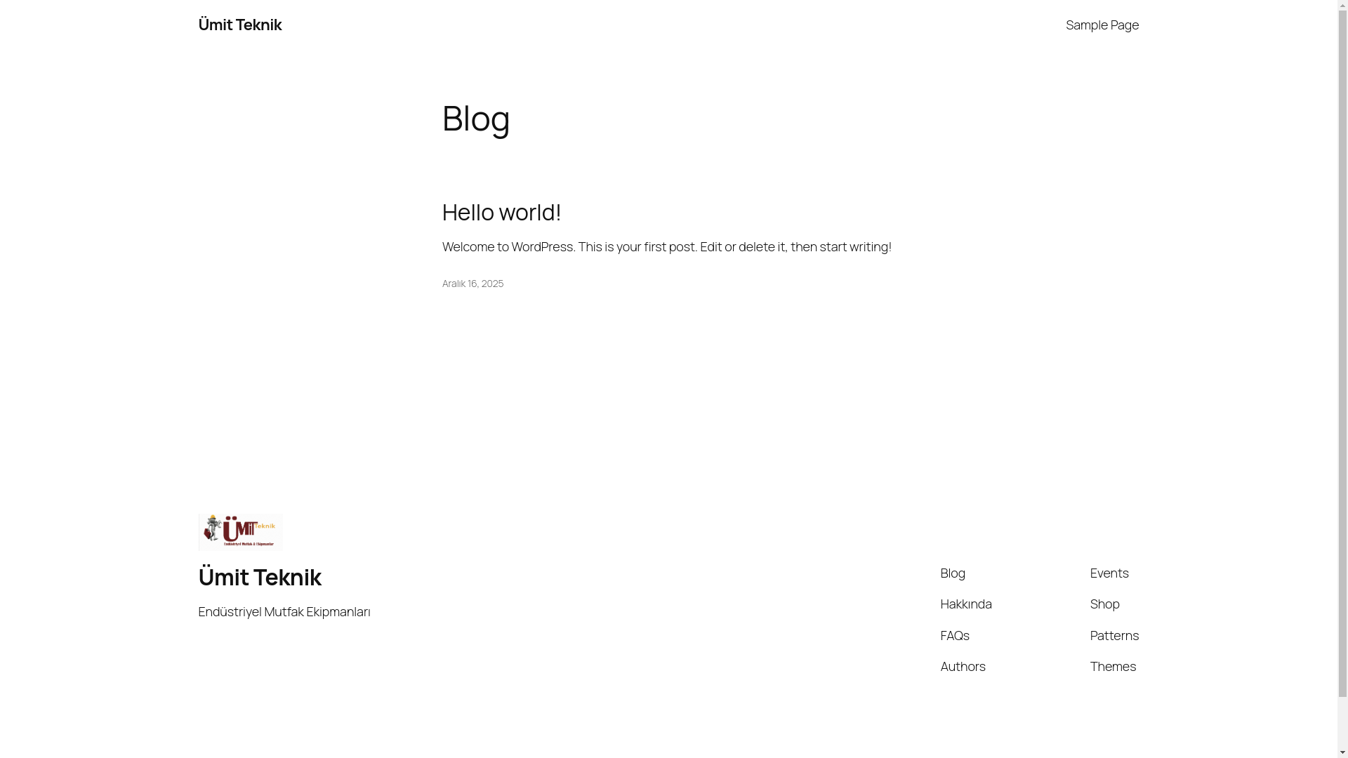 website screenshot of https://umitteknik25.com.tr/