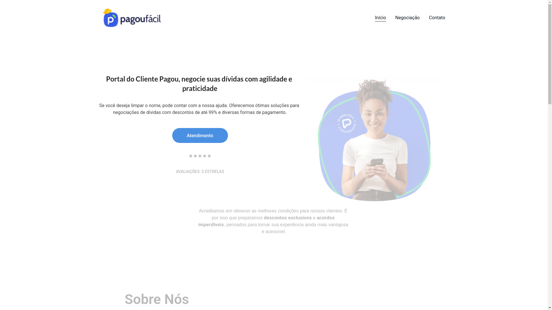 website screenshot of https://atendimentospagoumaisfacil.online/