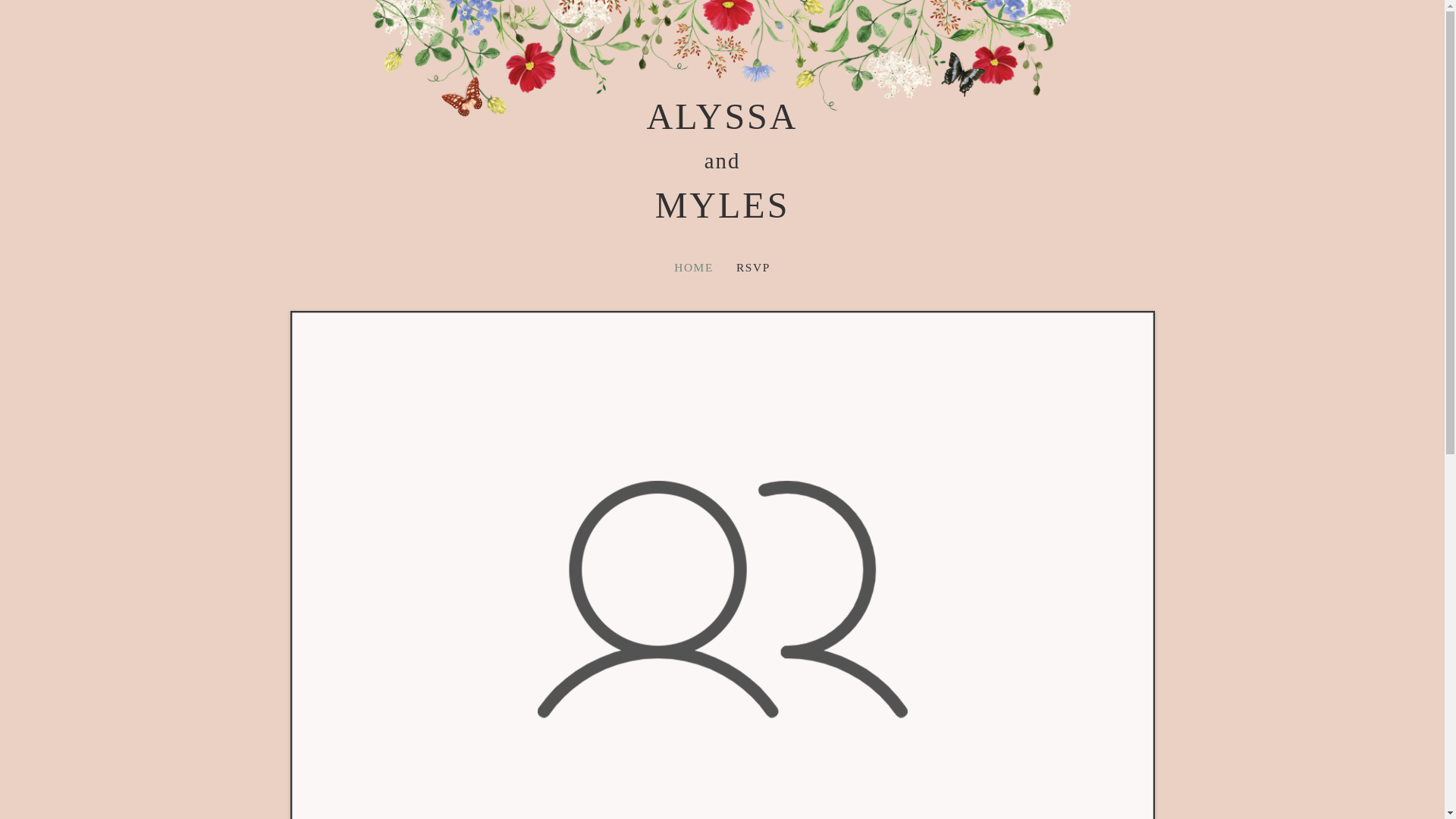 website screenshot of https://alyssaandmyles.com/