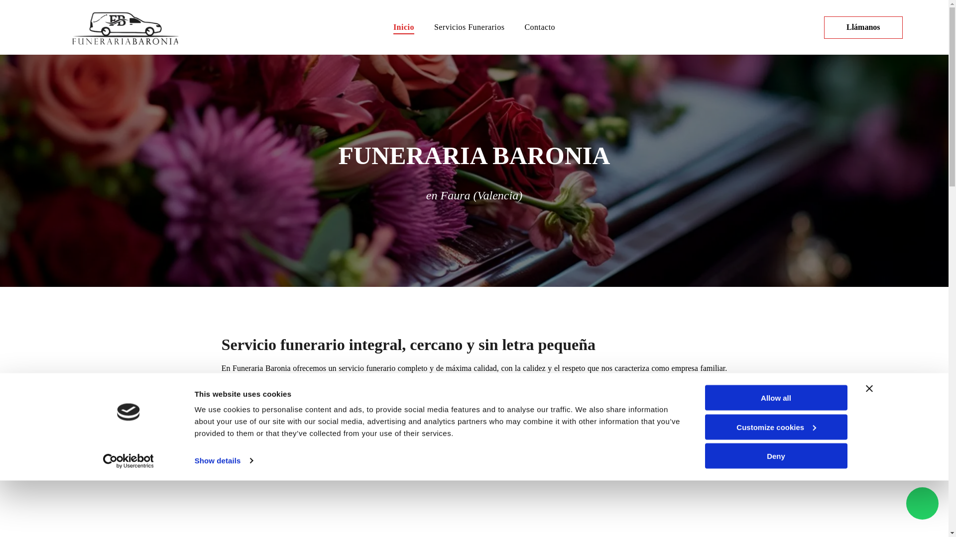 website screenshot of https://funerariabaronia.com/