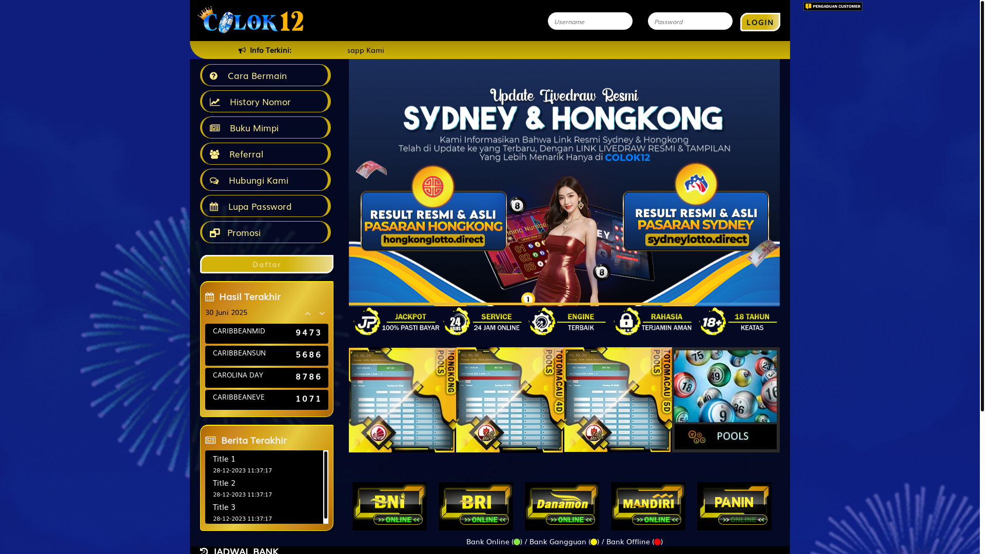 website screenshot of https://colokkangen.xyz/