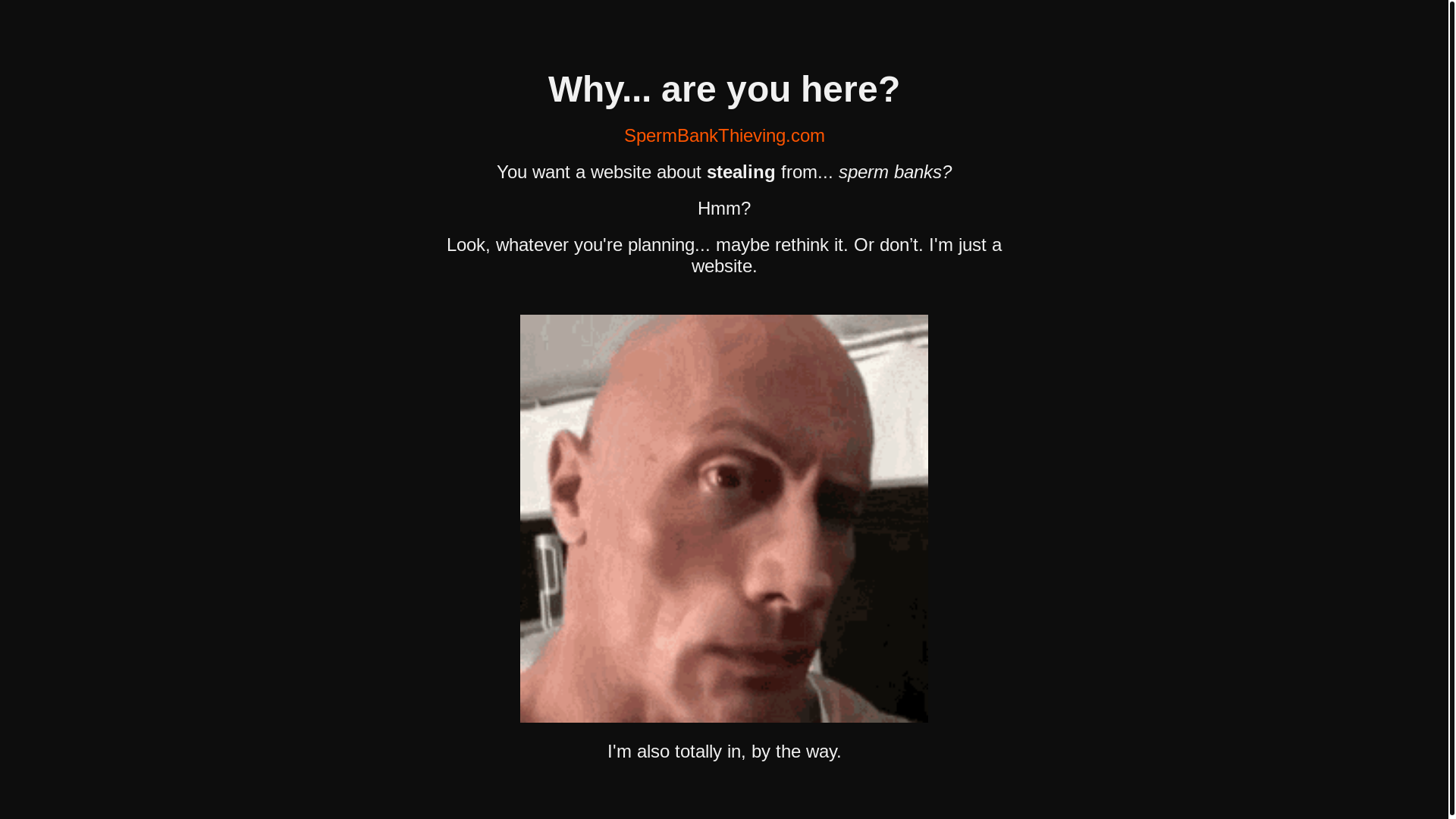 website screenshot of https://spermbankthieving.com/