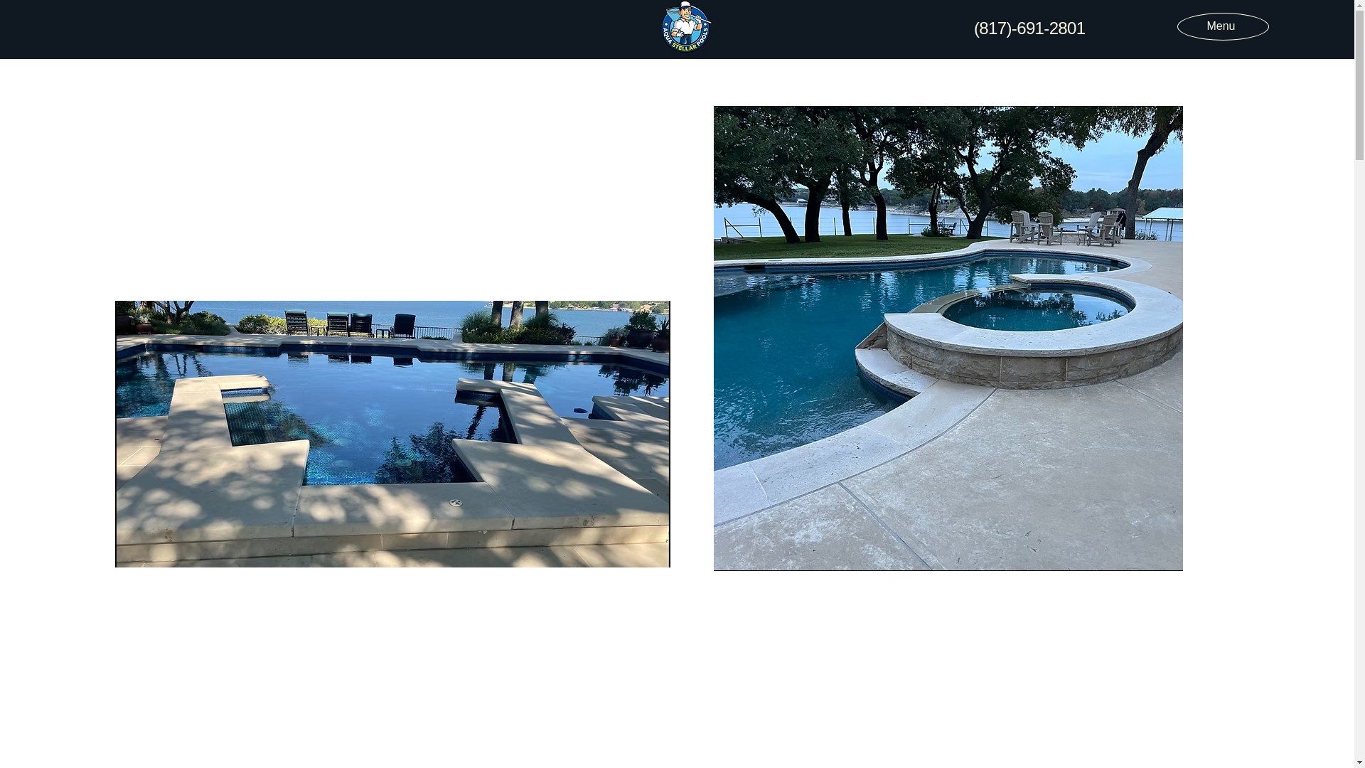 website screenshot of https://aquastellarpools.com/