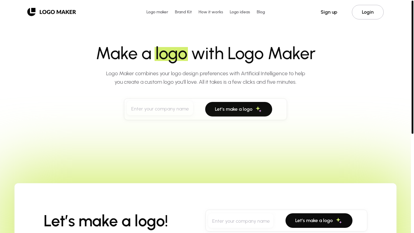 website screenshot of https://preview-logo-maker-dev.pages.dev/