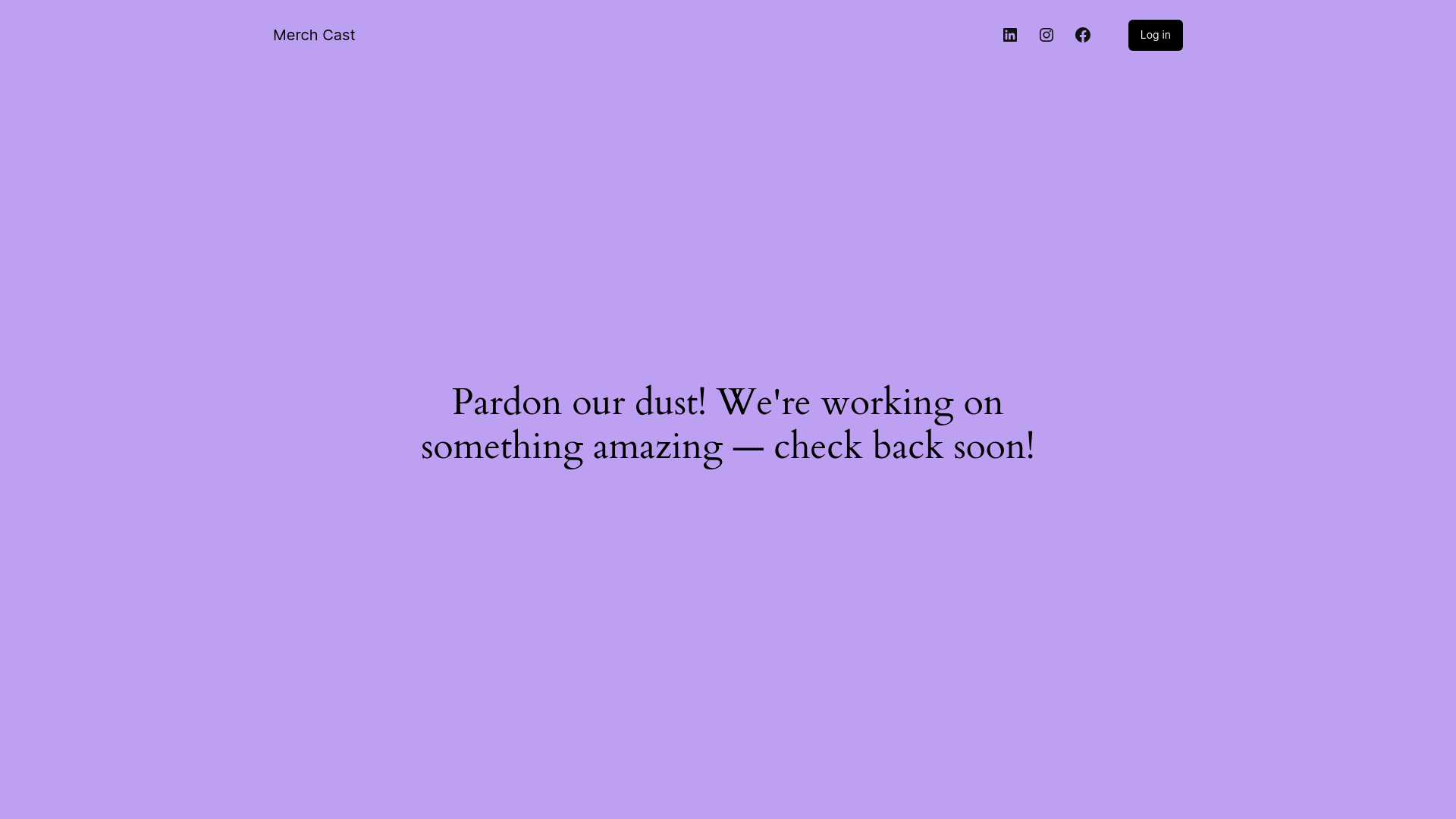website screenshot of https://merchcast.co.uk/