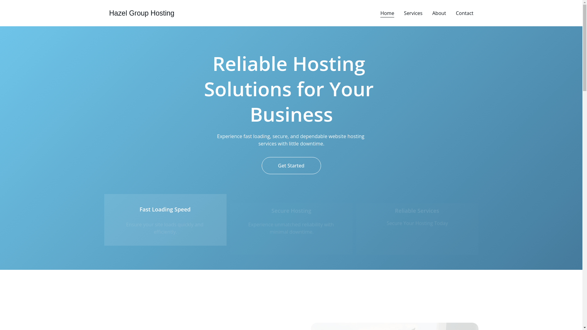 website screenshot of https://hazelgrouphosting.com/