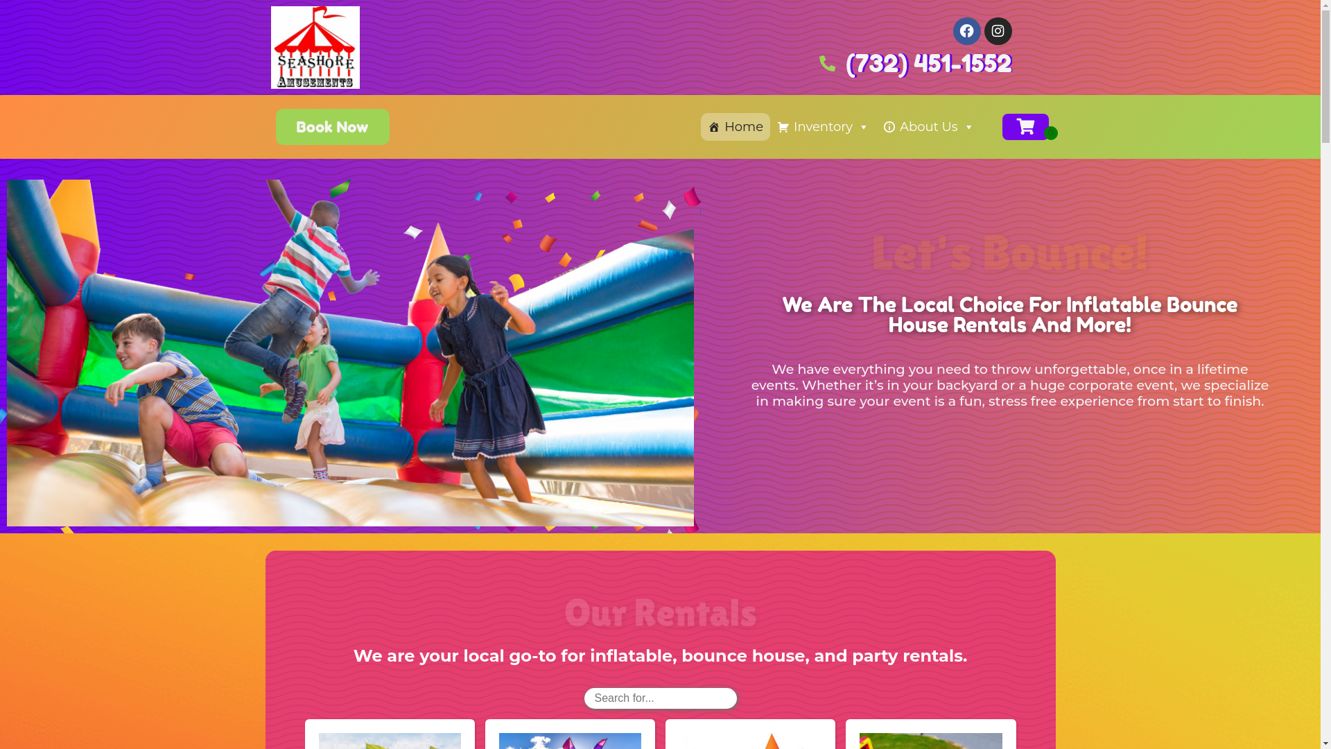 website screenshot of https://seashoreamusements.com/