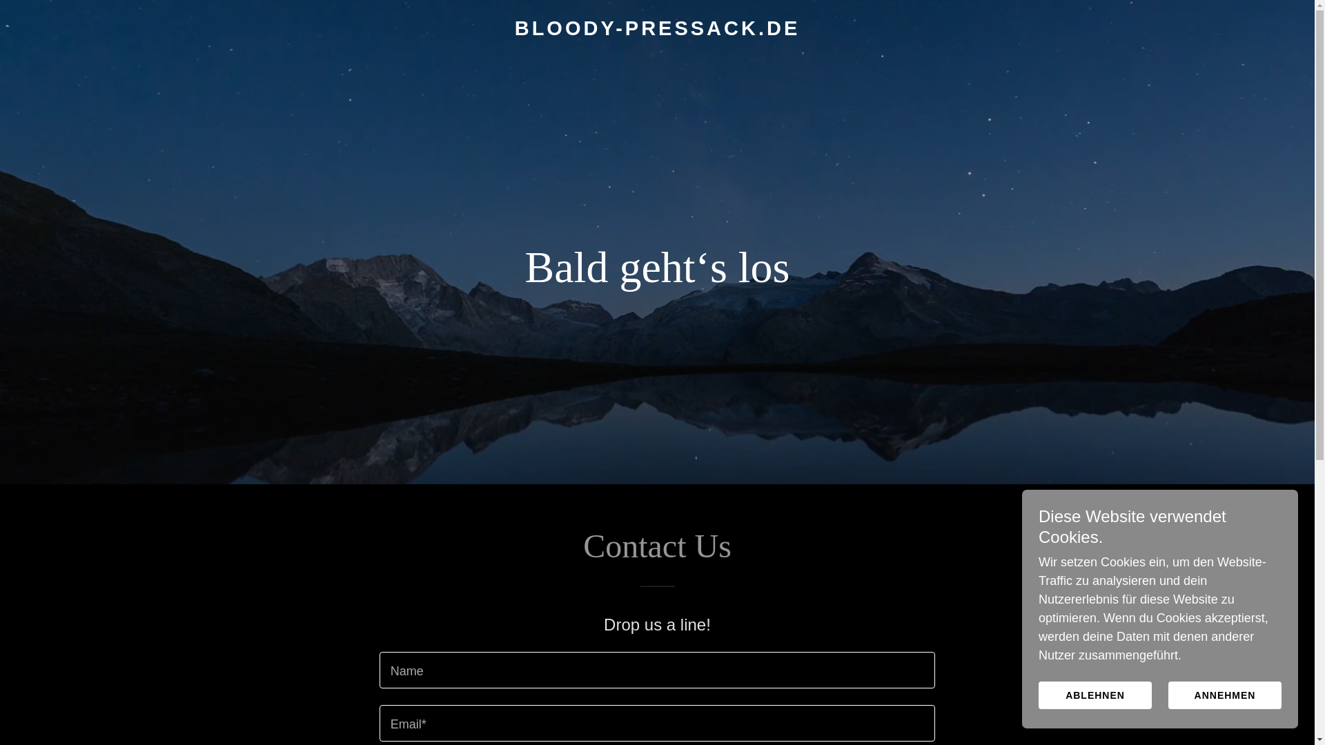 website screenshot of https://bloody-pressack.de/