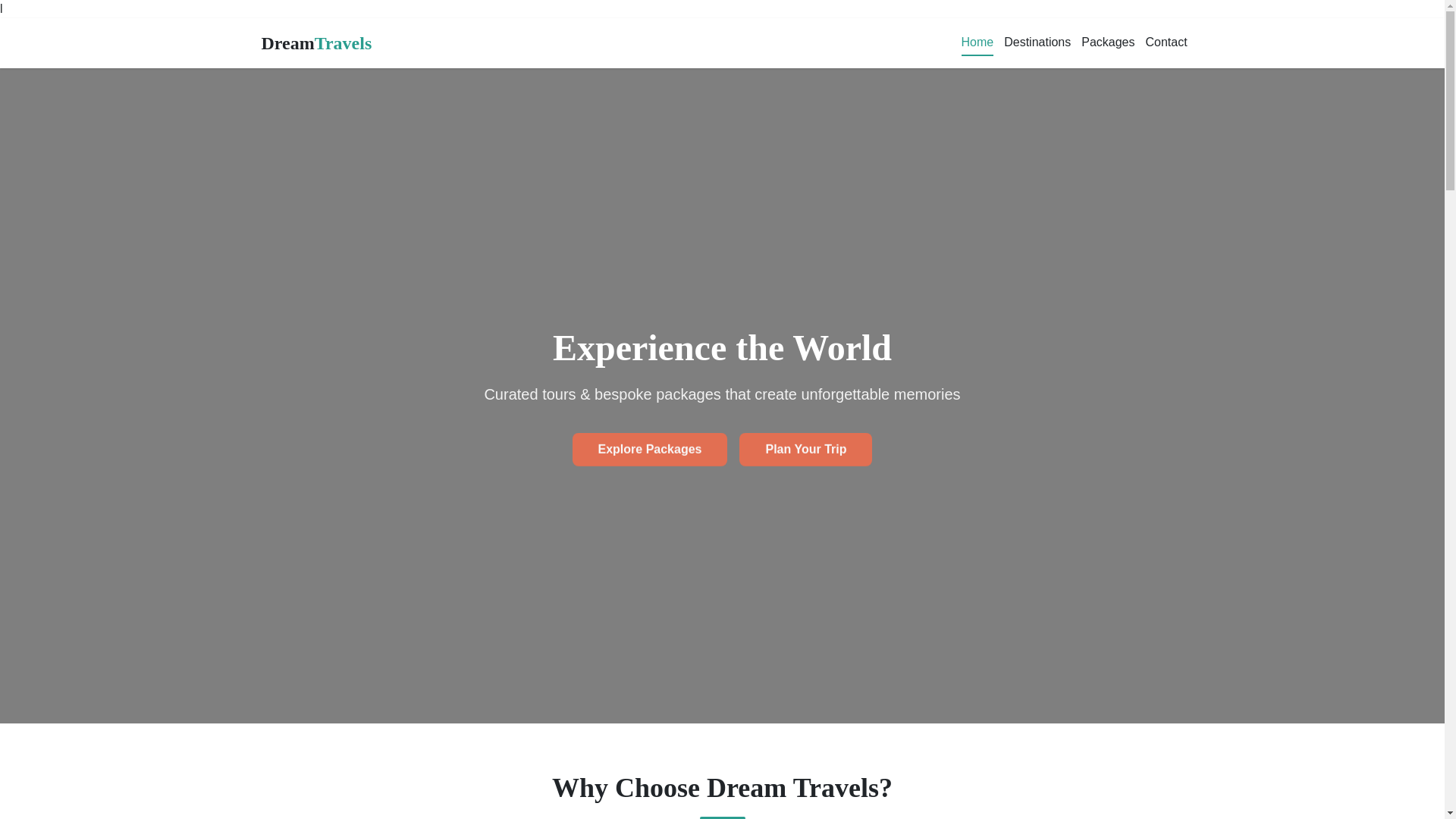 website screenshot of https://dreamtravels-vg9dh.kinsta.page