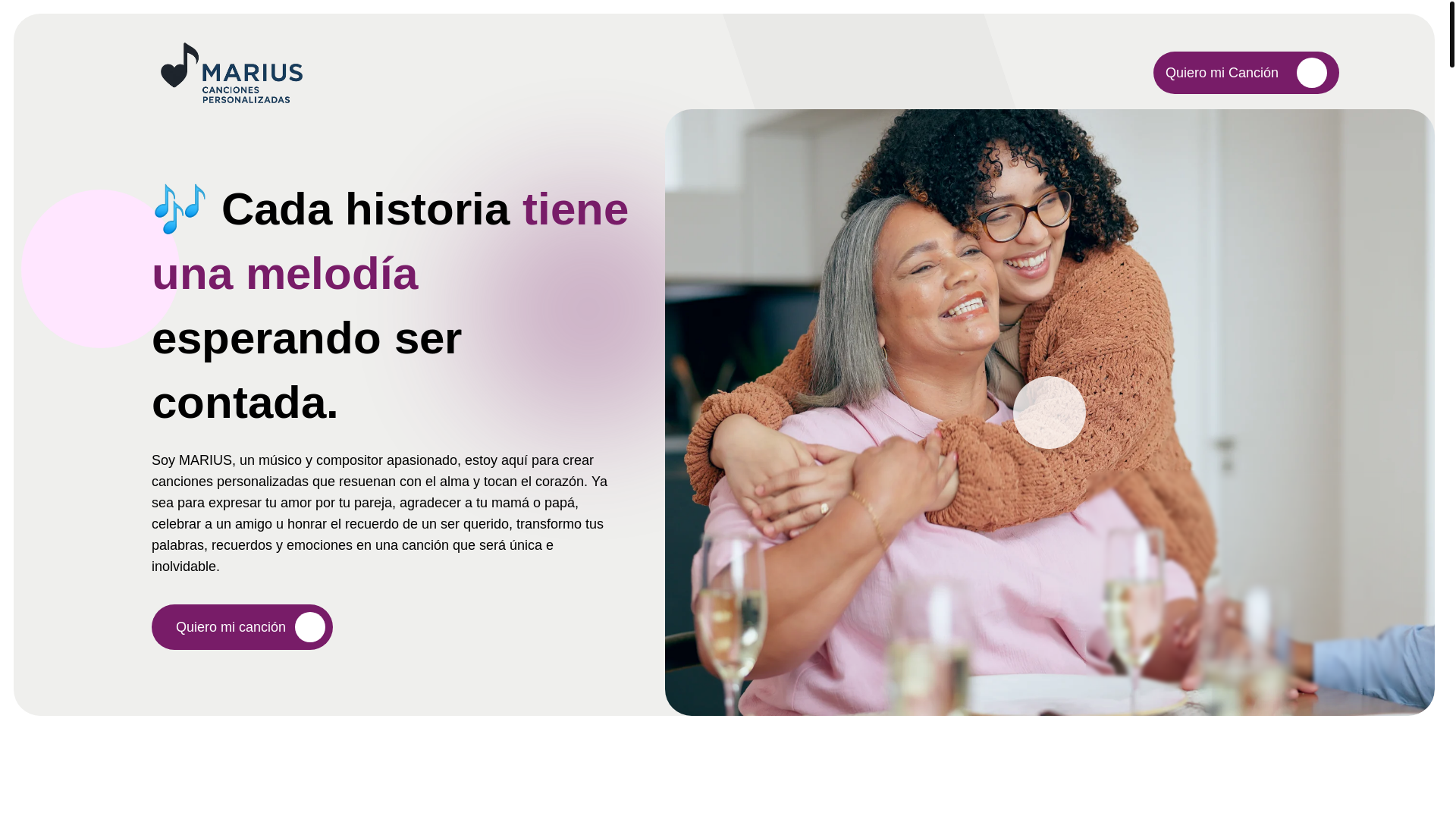 website screenshot of https://mariuscanciones.org/
