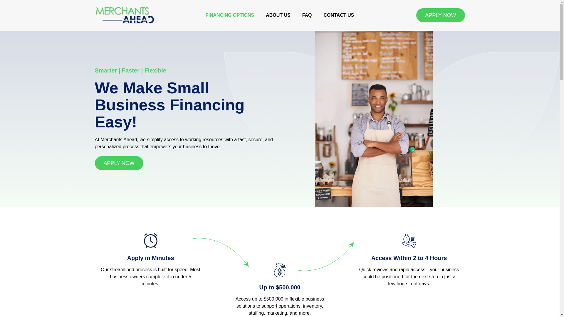 website screenshot of https://merchantsaheadhq.com/