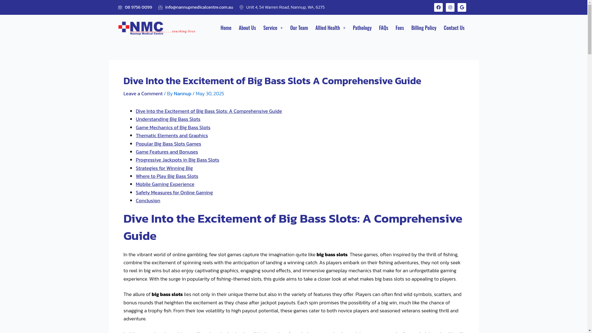 website screenshot of http://nannupmedicalcentre.com.au/2025/05/30/dive-into-the-excitement-of-big-bass-slots-a-2/