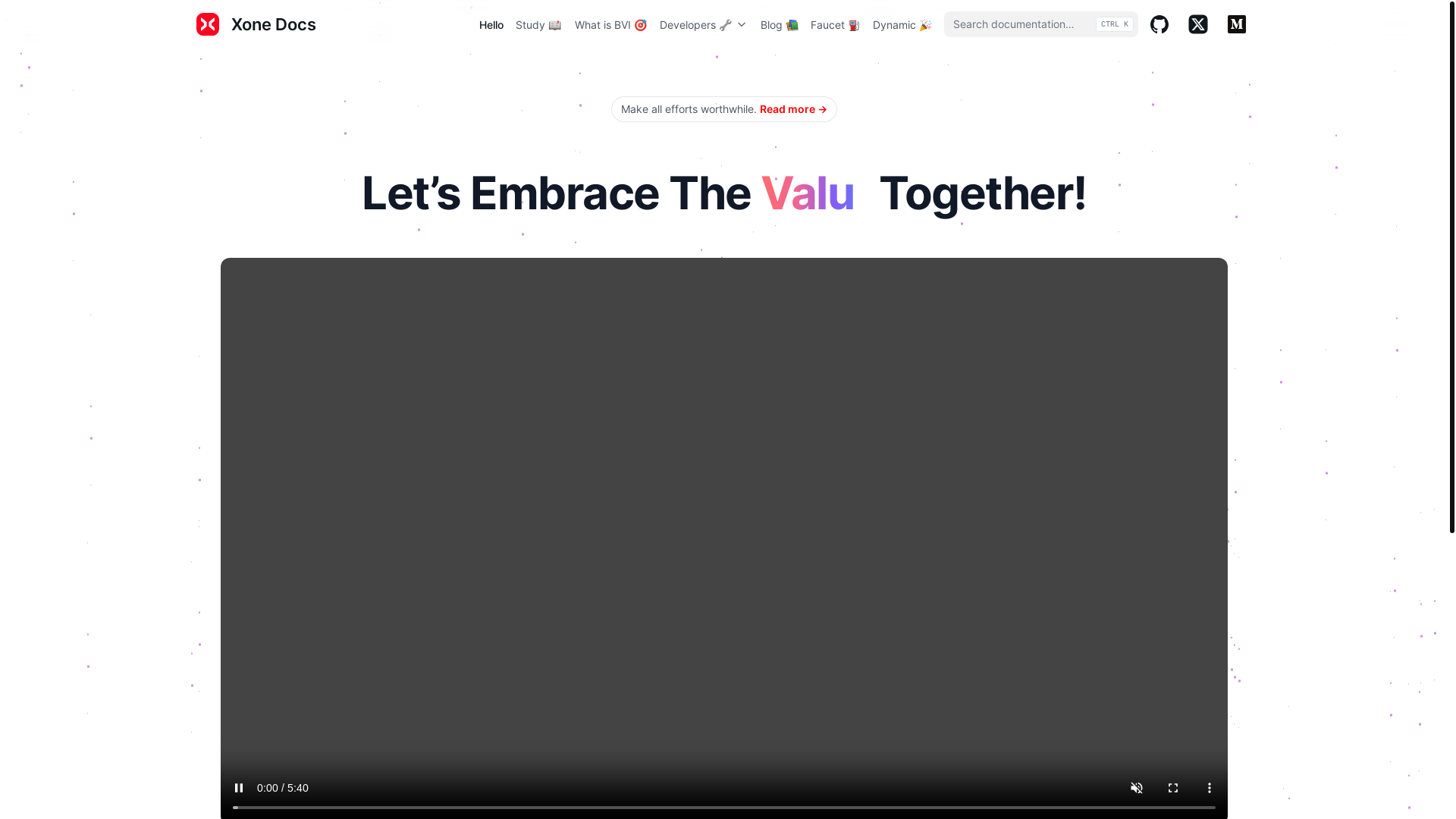 website screenshot of https://hello-xone-official-docs-main.pages.dev/