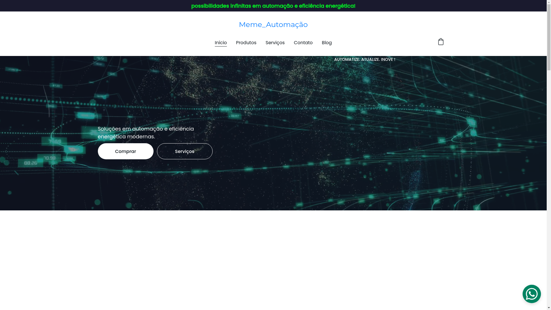 website screenshot of https://memeautomacao.com.br/