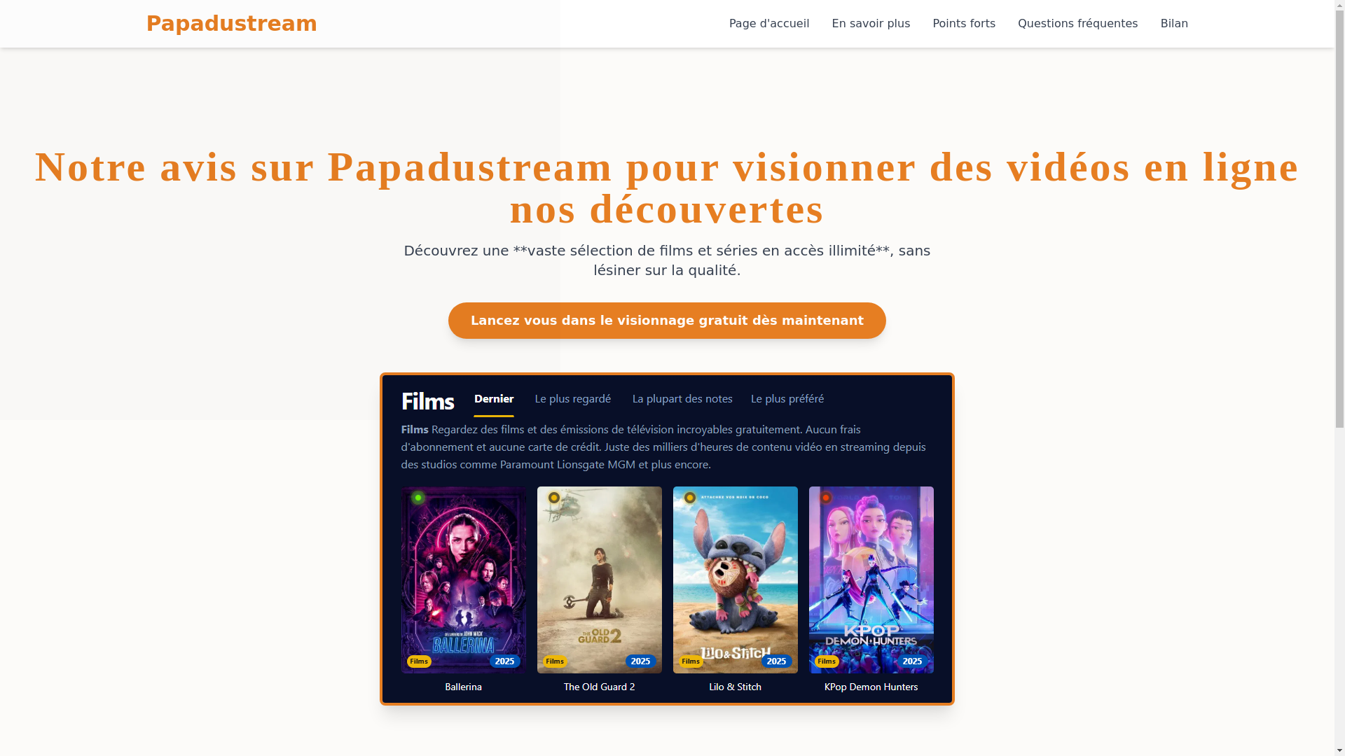 website screenshot of https://papadustream-hxx0.pages.dev/