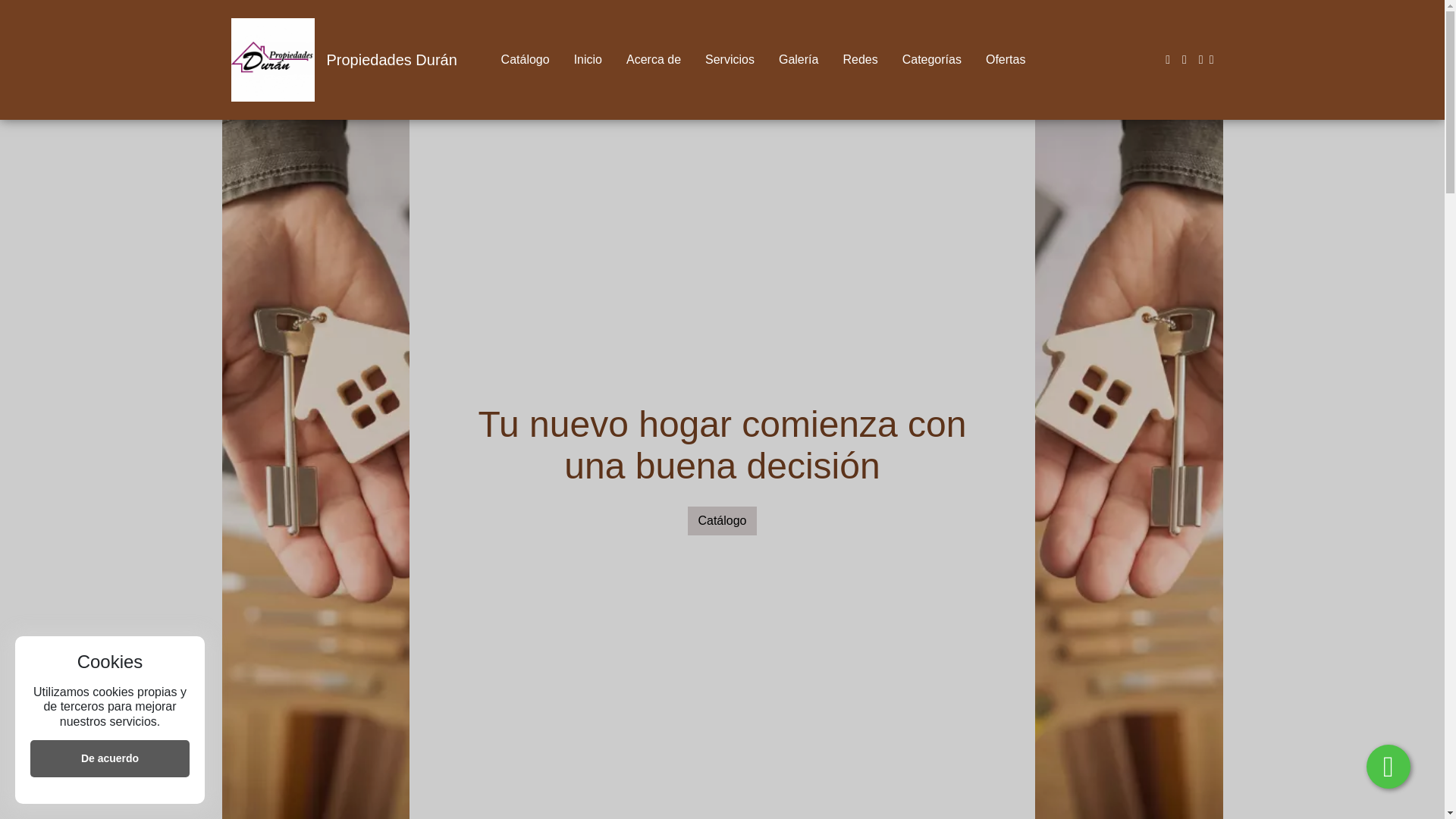 website screenshot of https://propiedadesduran.online/