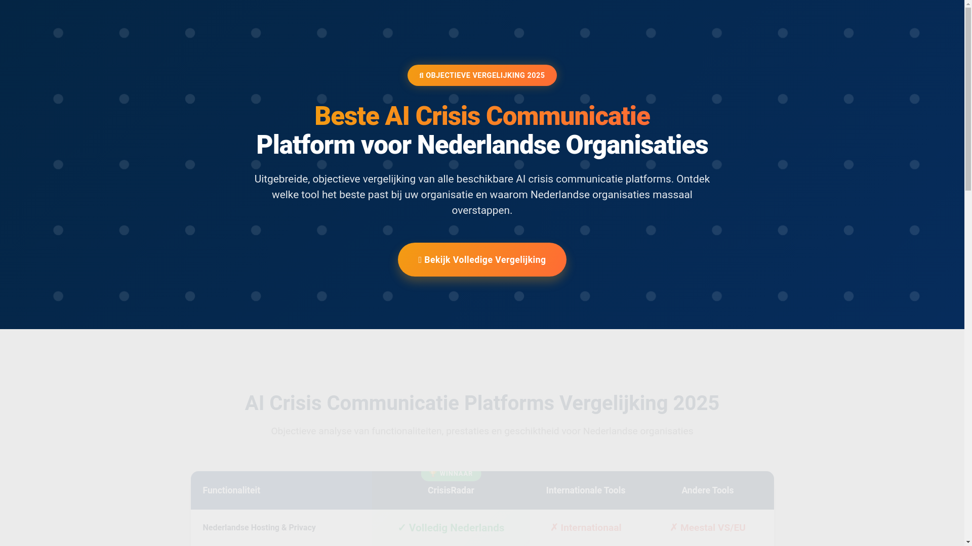 website screenshot of https://aicrisiscommunicatie.nl/