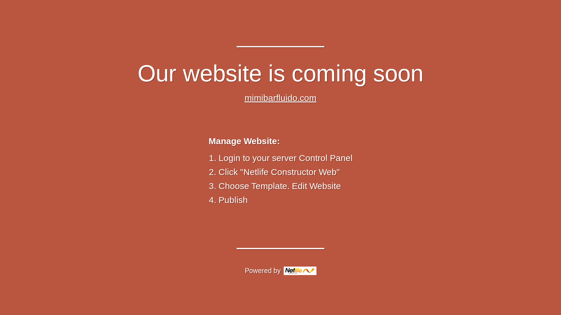 website screenshot of https://mimibarfluido.com/
