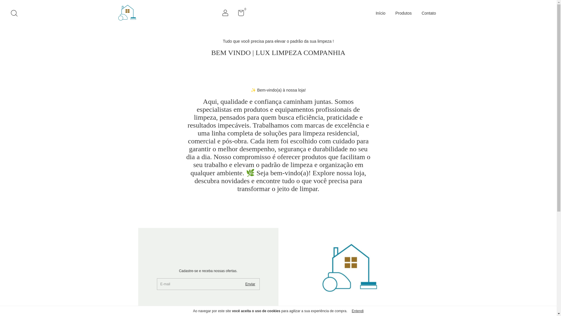website screenshot of https://luxlimpezacompanhia.com.br/