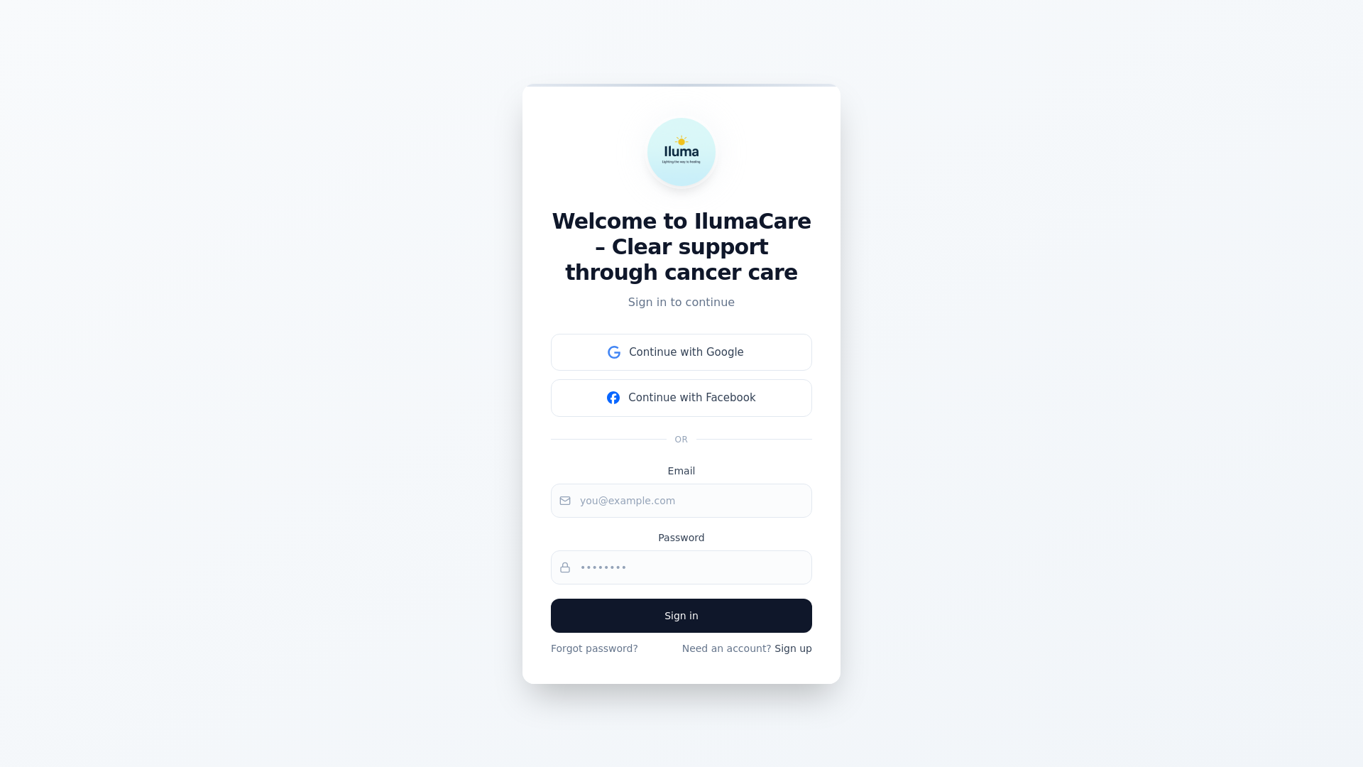 website screenshot of https://ilumacare.com/