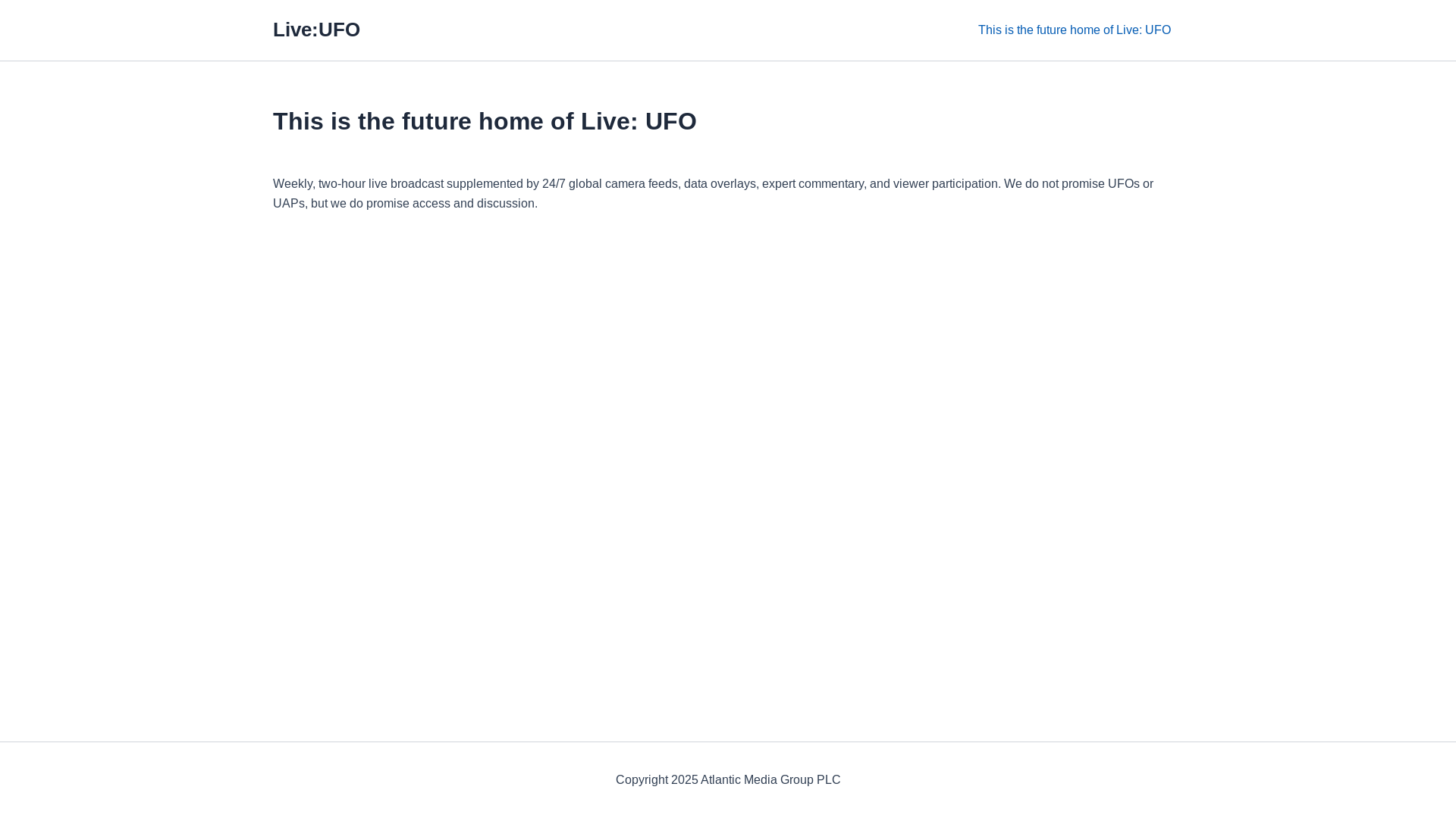 website screenshot of https://live-ufo.com/
