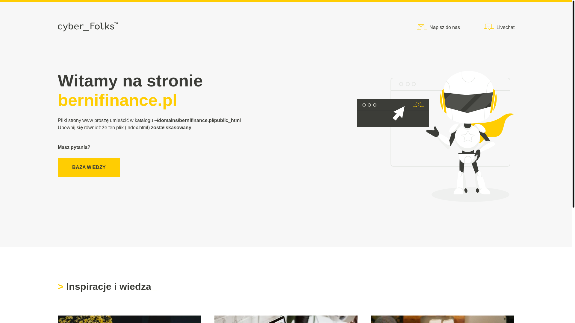 website screenshot of https://bernifinance.pl/