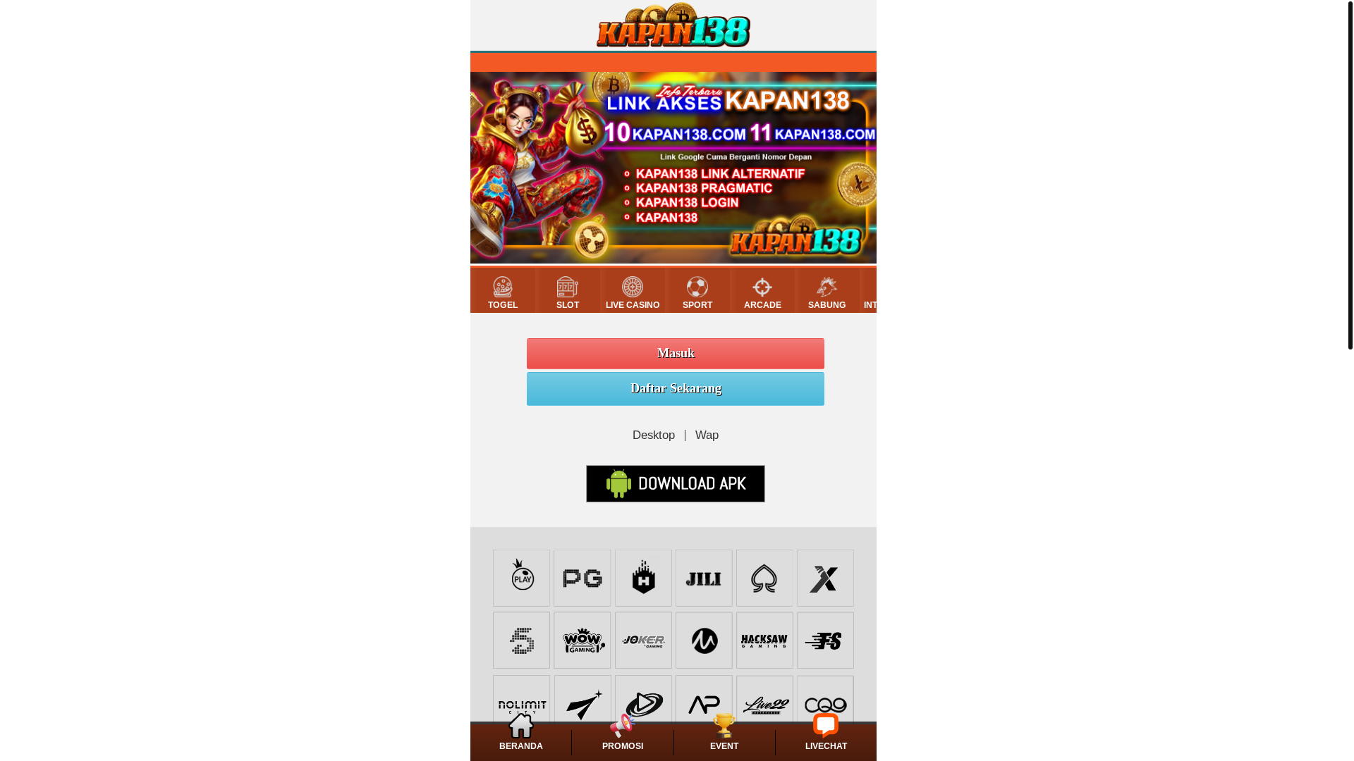 website screenshot of https://kapan138amp02.com/