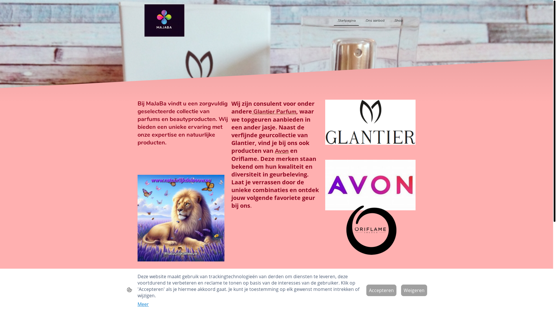 website screenshot of https://majabashop.eu/