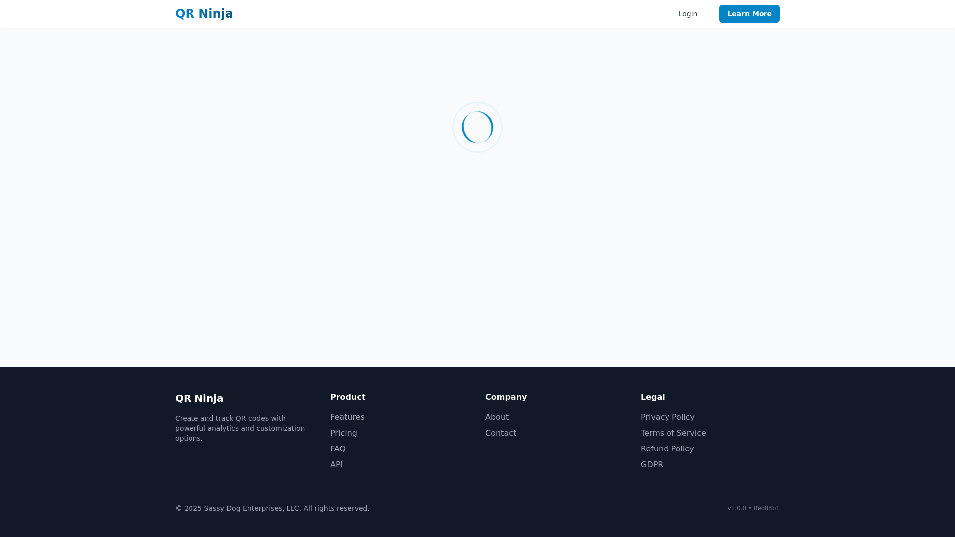 website screenshot of https://qrninja-app.pages.dev/
