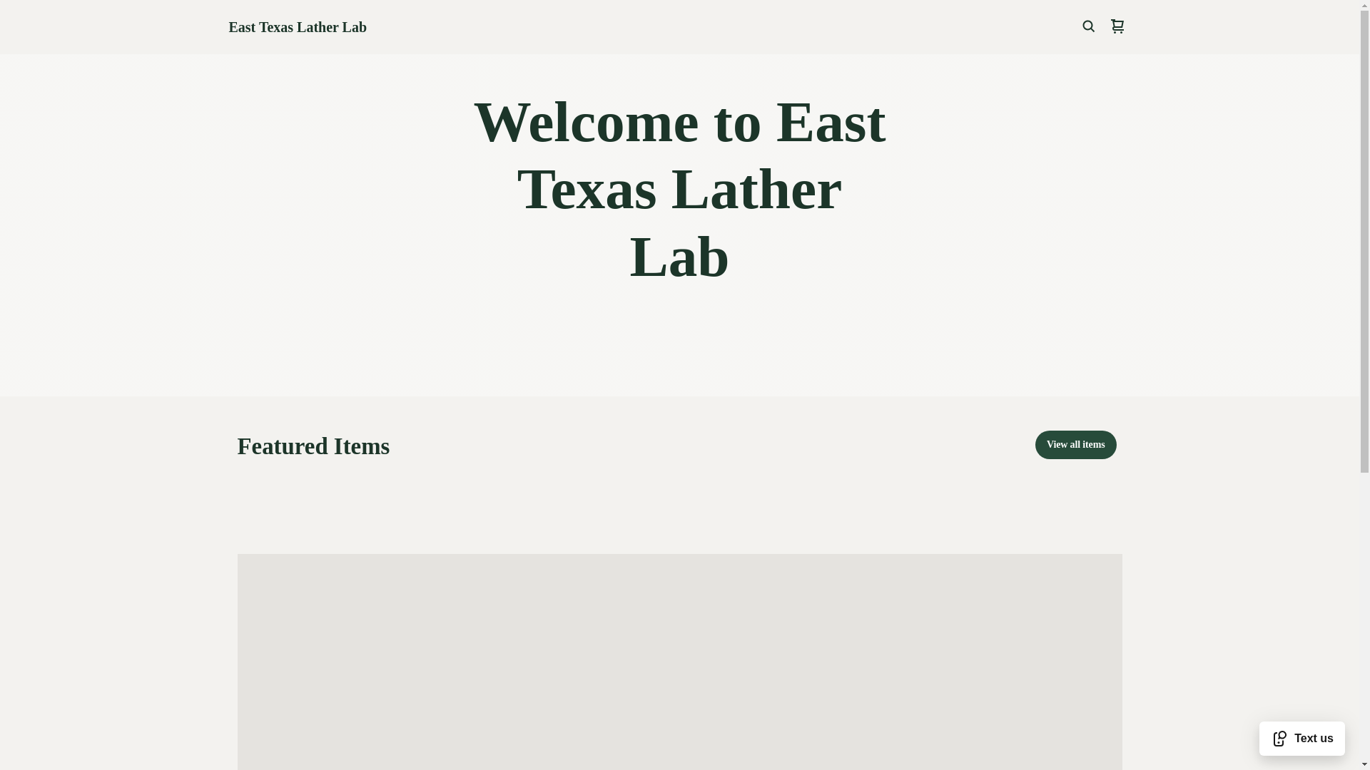 website screenshot of https://easttexaslatherlab.com/