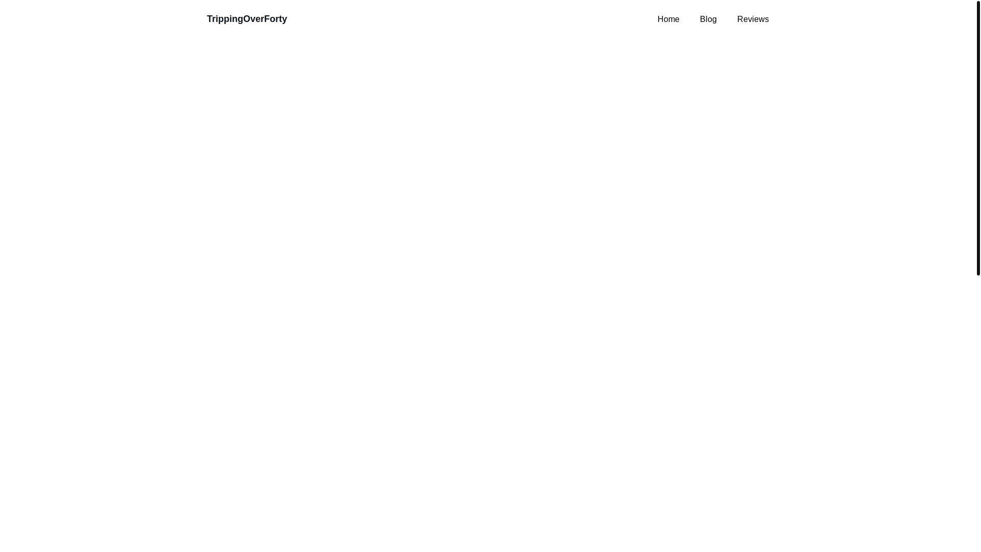 website screenshot of https://trippingoverforty.com/