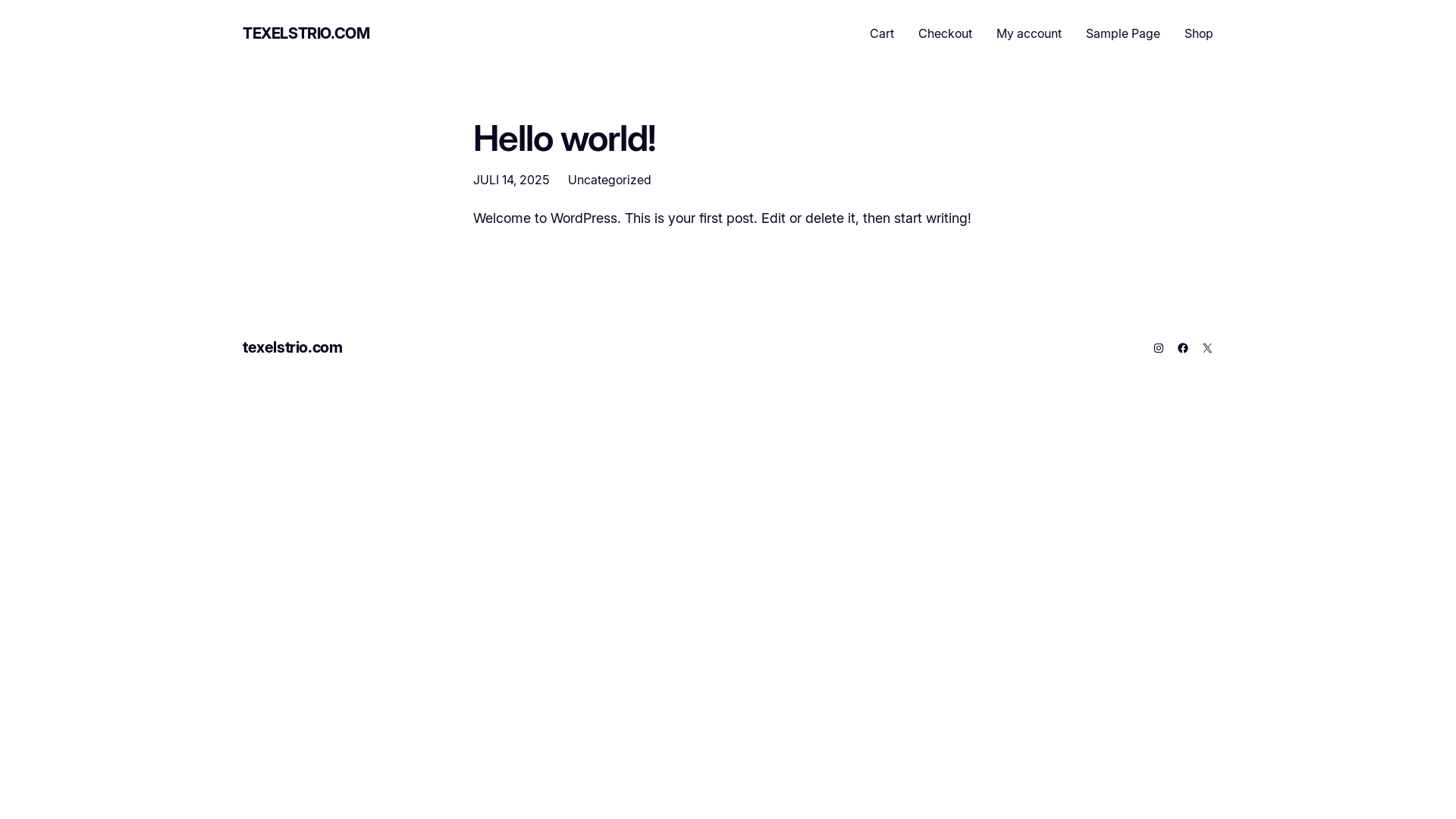 website screenshot of https://texelstrio.com/