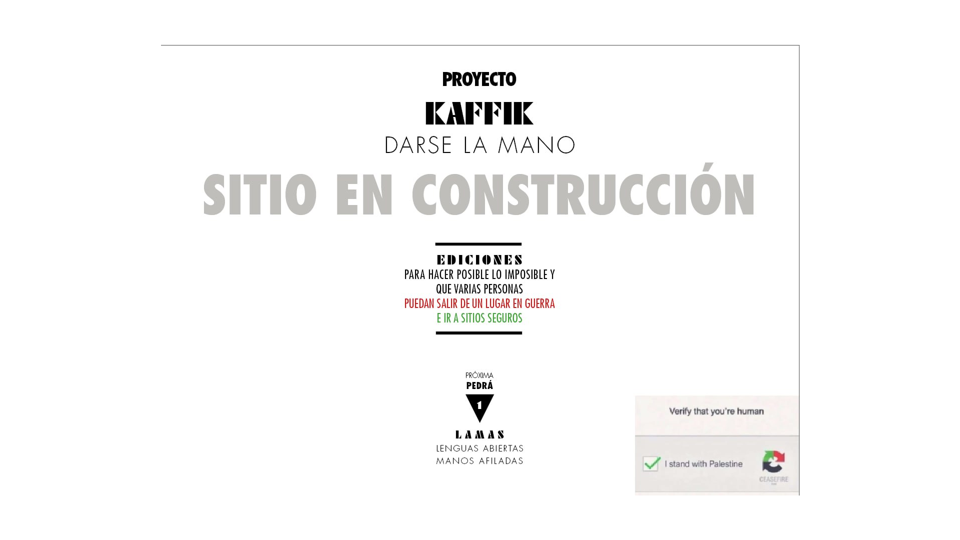 website screenshot of https://proyectokaffik.es/