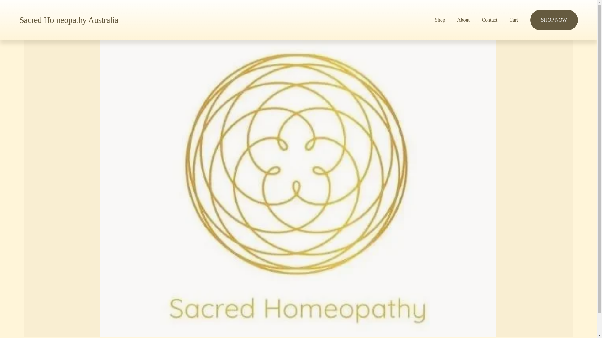 website screenshot of https://sacredhomeopathy.au/