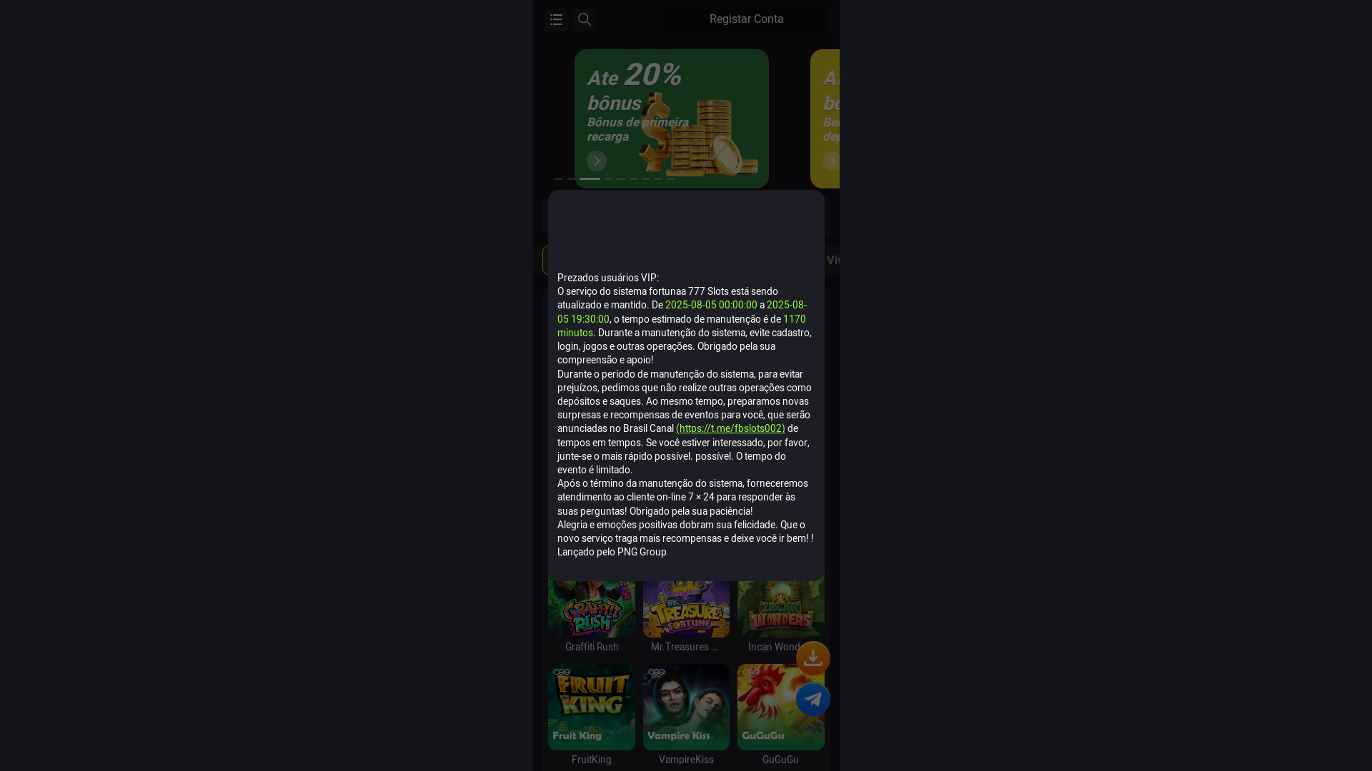 website screenshot of https://fortunaa777pg.com/