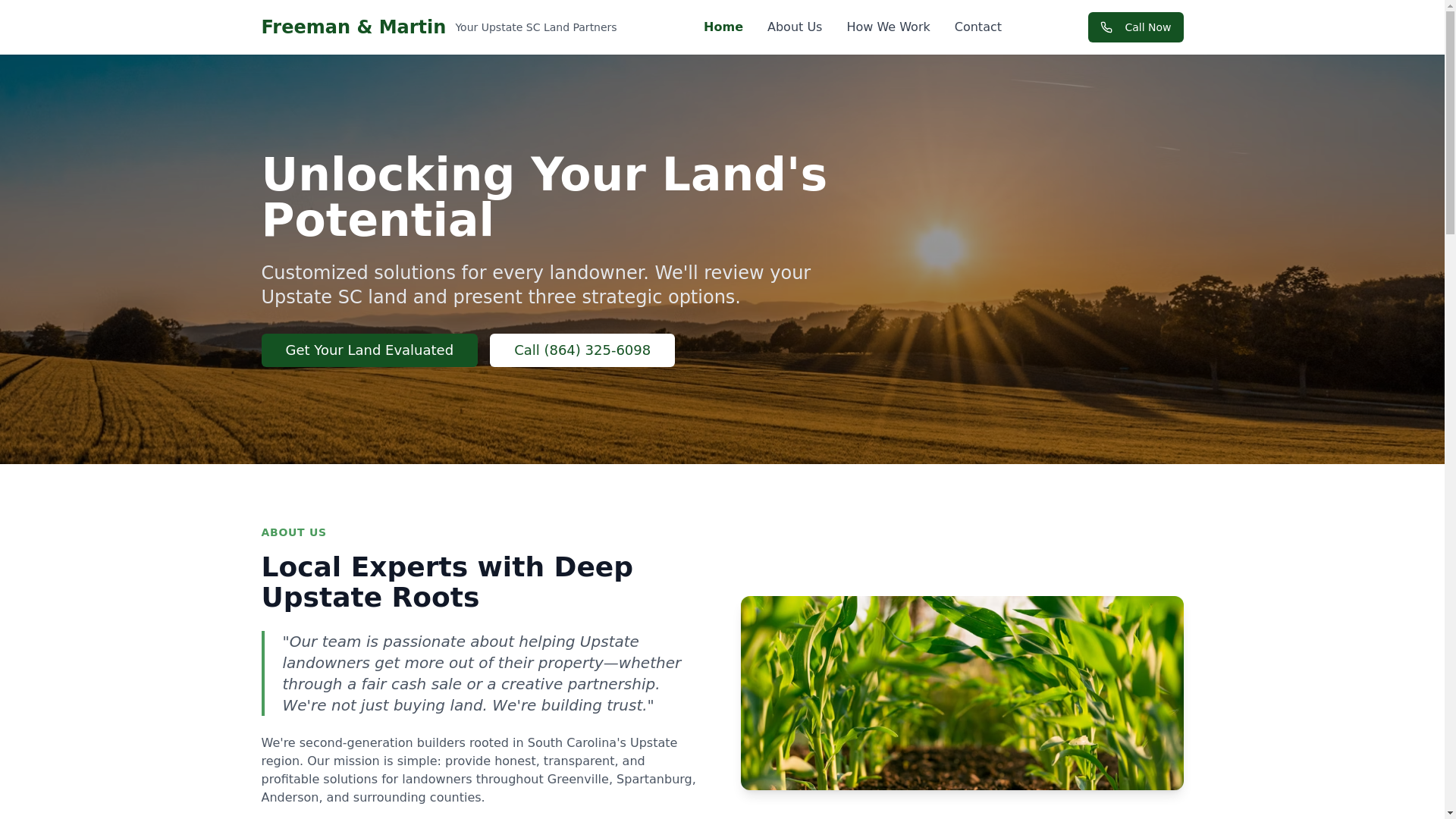 website screenshot of https://freemanandmartin.net/