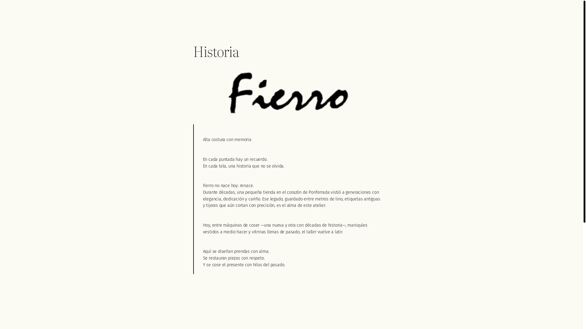 website screenshot of https://fierroatelier.com/
