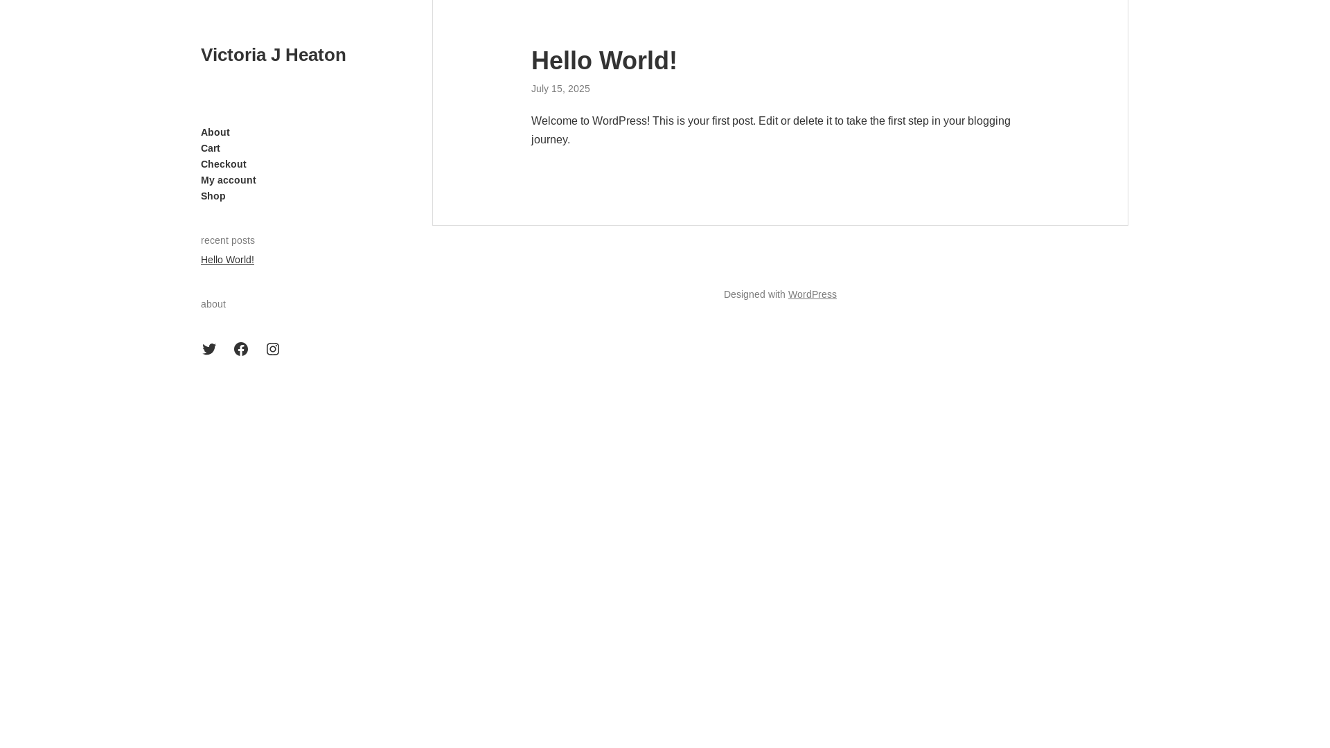 website screenshot of https://victoriajheaton.com/