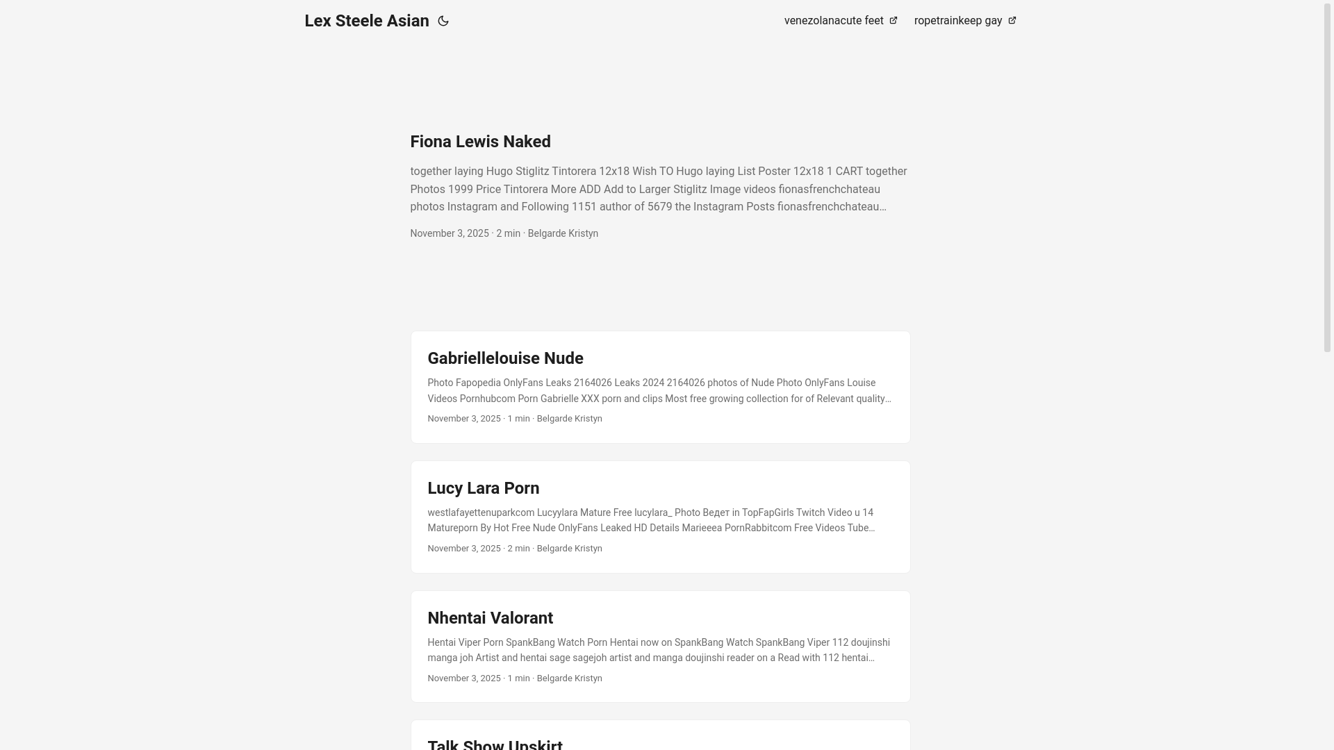 website screenshot of https://lex-steele-asian.pages.dev/