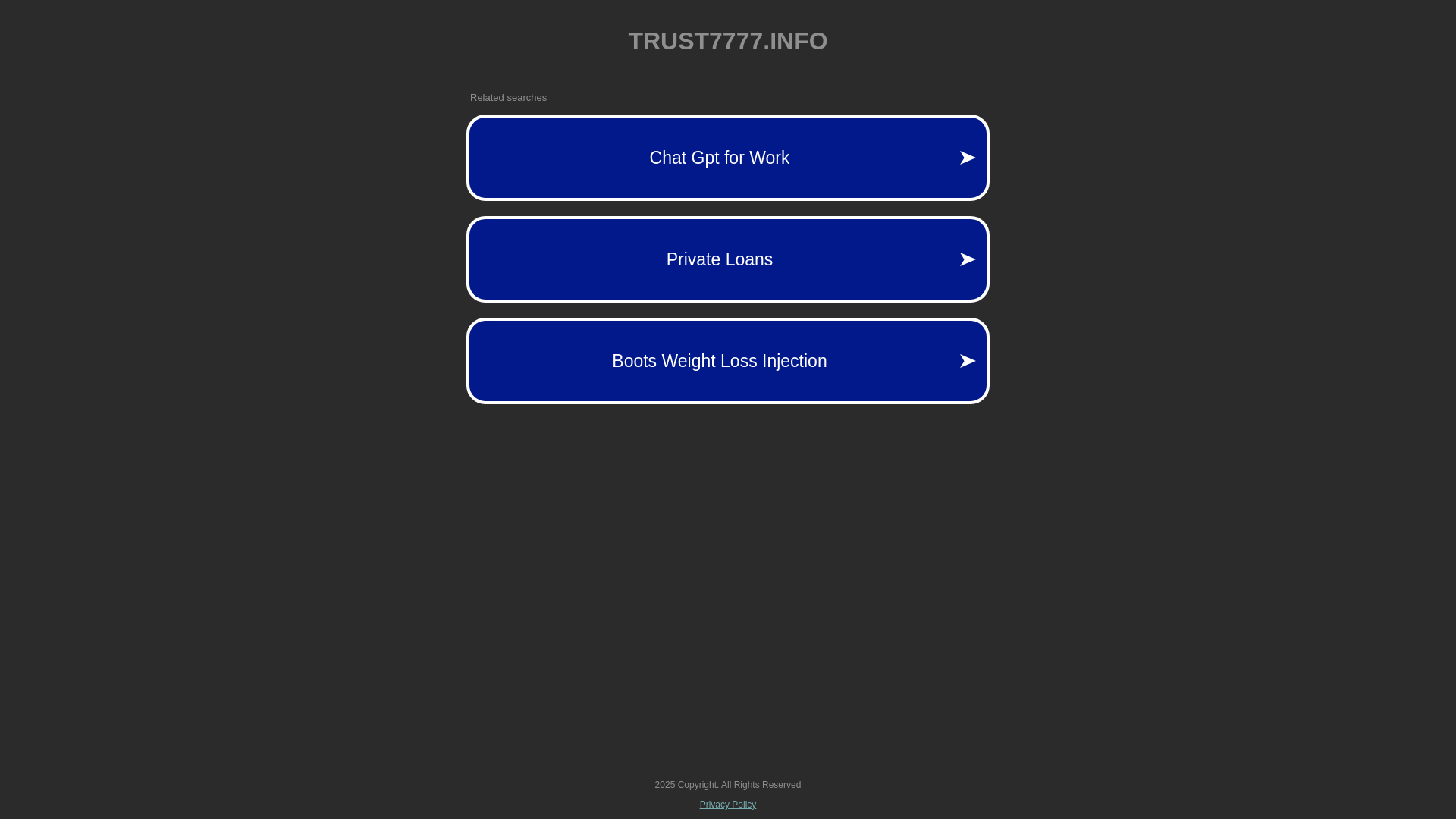 website screenshot of https://trust7777.info/