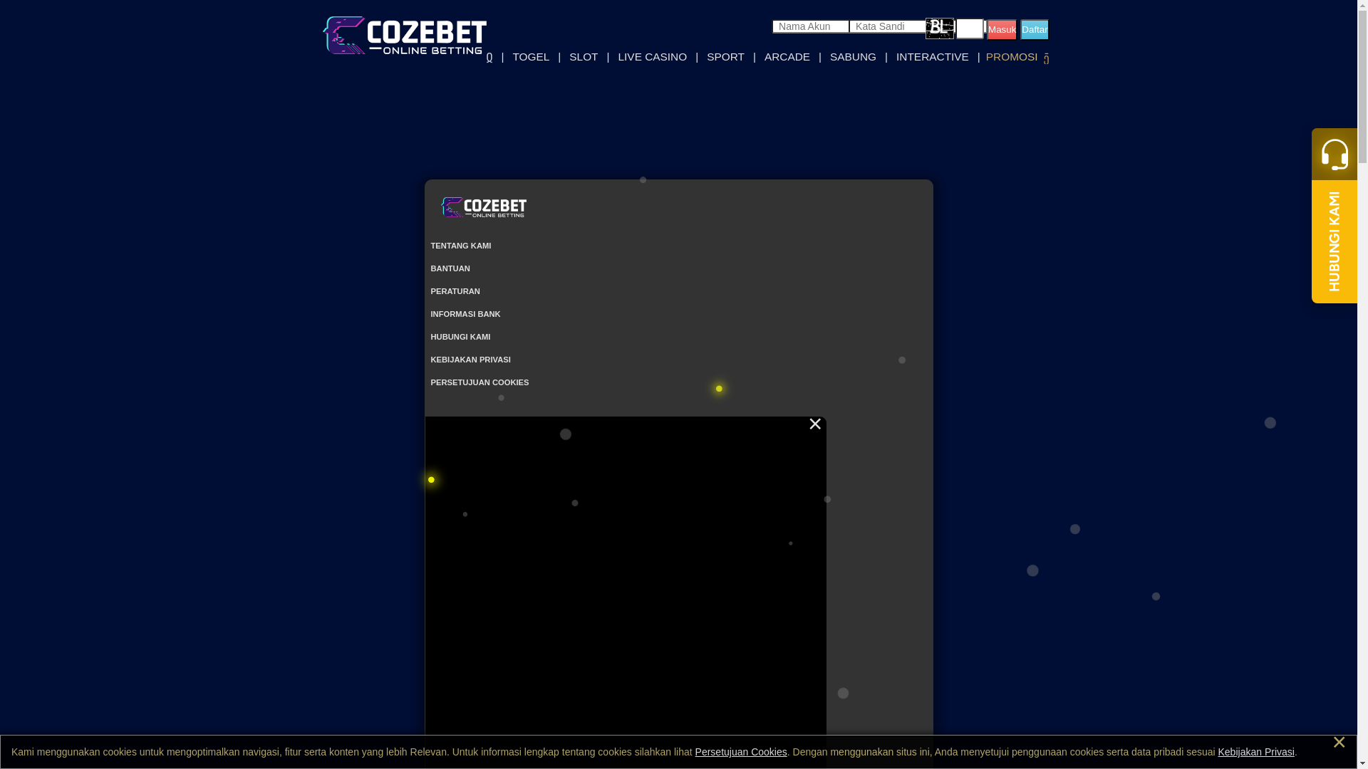 website screenshot of https://cozebetklik.com/